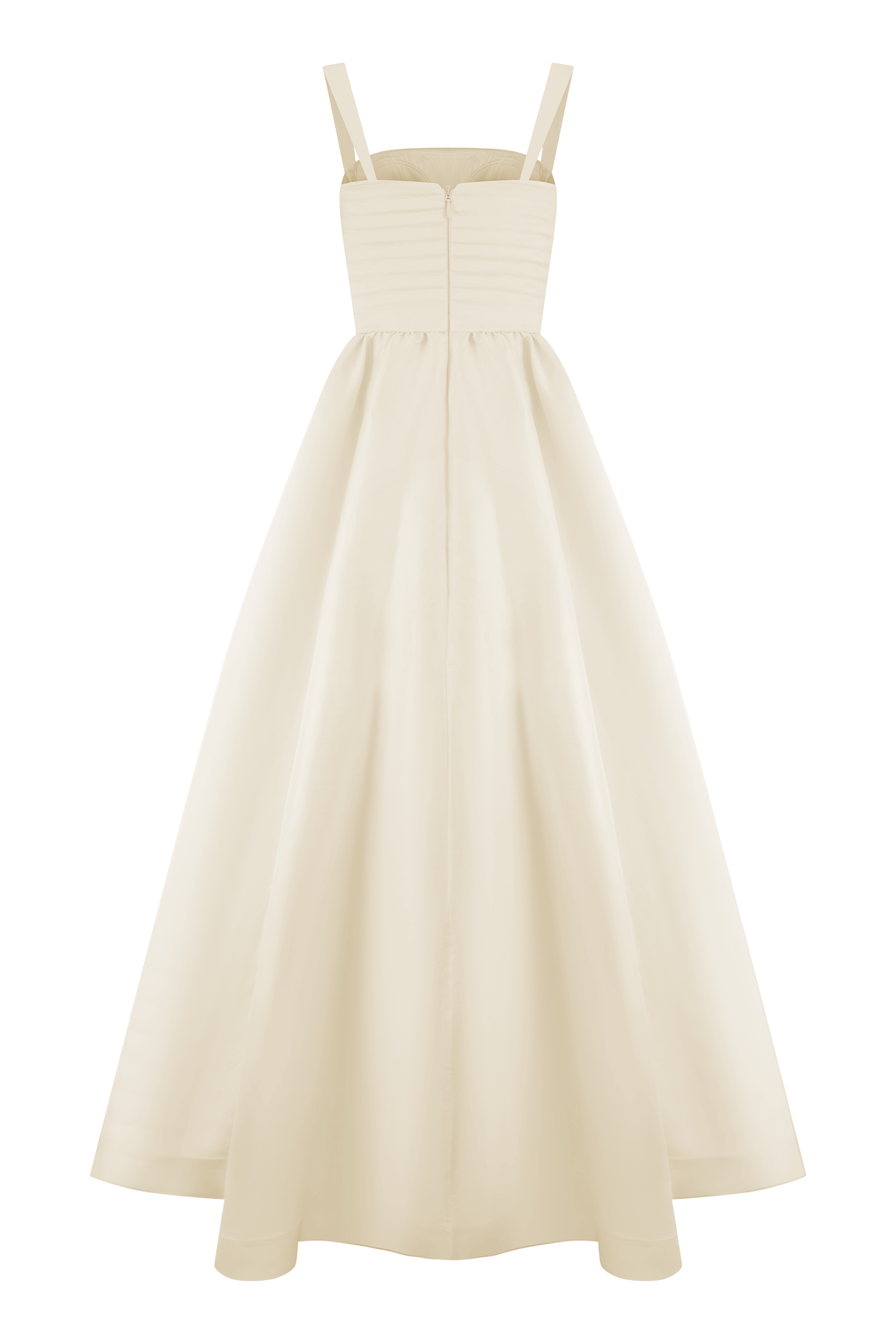 Carla Ruched Gown - Cream Ivory | MESHKI US Carla Ruched Gown - Cream Ivory | MESHKI US