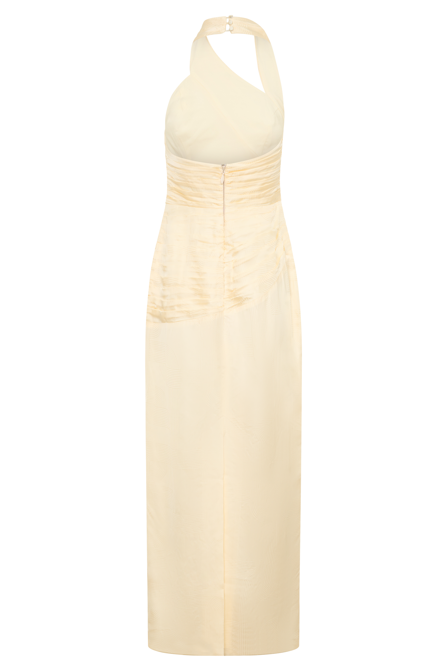 Chiara Halter Satin Maxi Dress - Buttermilk | MESHKI US Chiara Halter Satin Maxi Dress - Buttermilk | MESHKI US