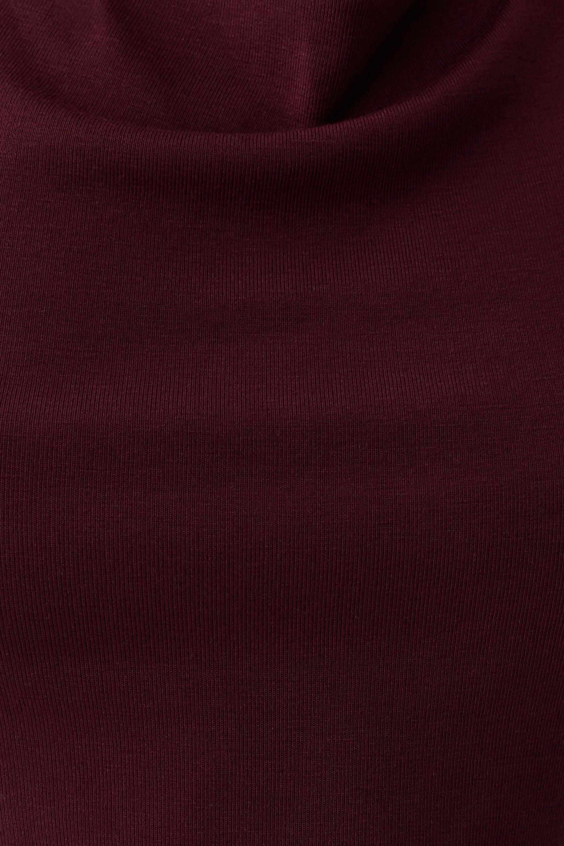 Clea Relaxed Sheer Halter Top - Burgundy #6