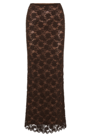 Elska Lace Maxi Skirt - Chocolate