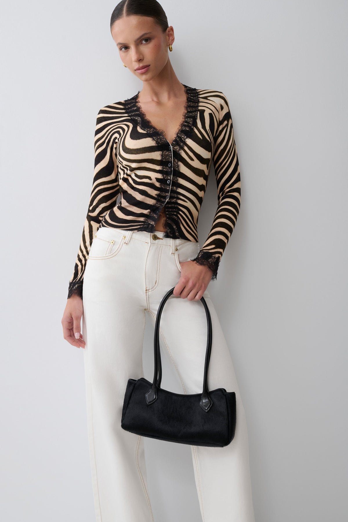 Mannon Mid Rise Denim Jeans - White #3
