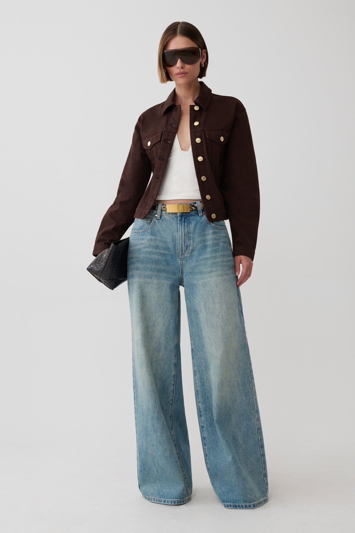 Renee Belted Denim Jacket - Chocolate #6