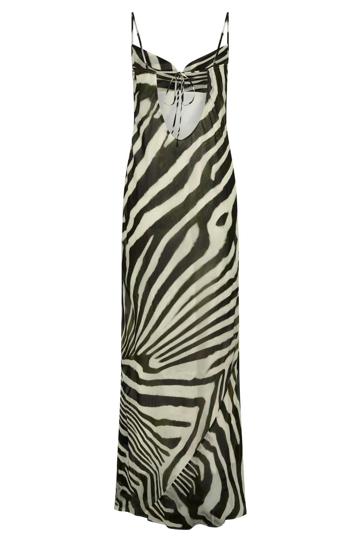 Zoe Cowl Front Printed Maxi Dress - Zebra Print #7