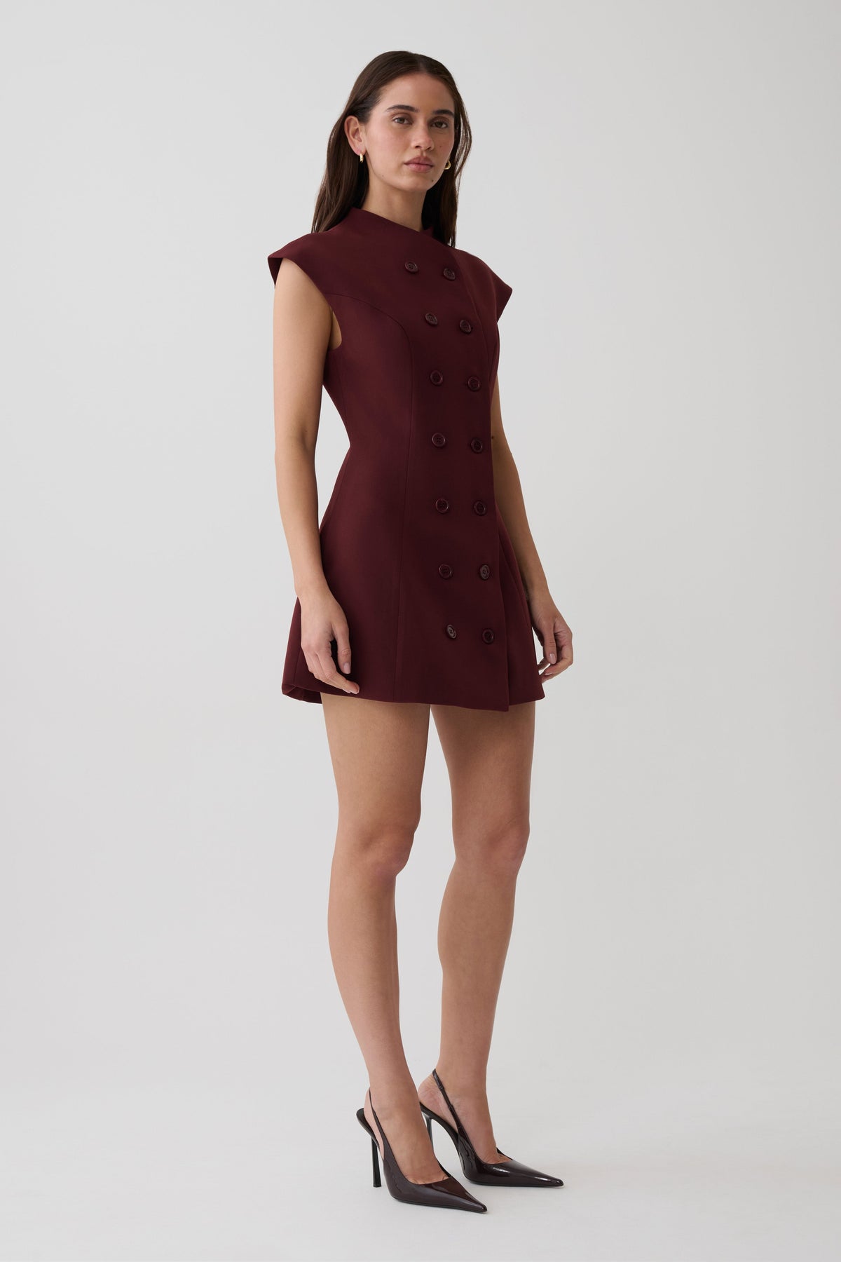 Luciana Suiting Mini Dress - Wine #5
