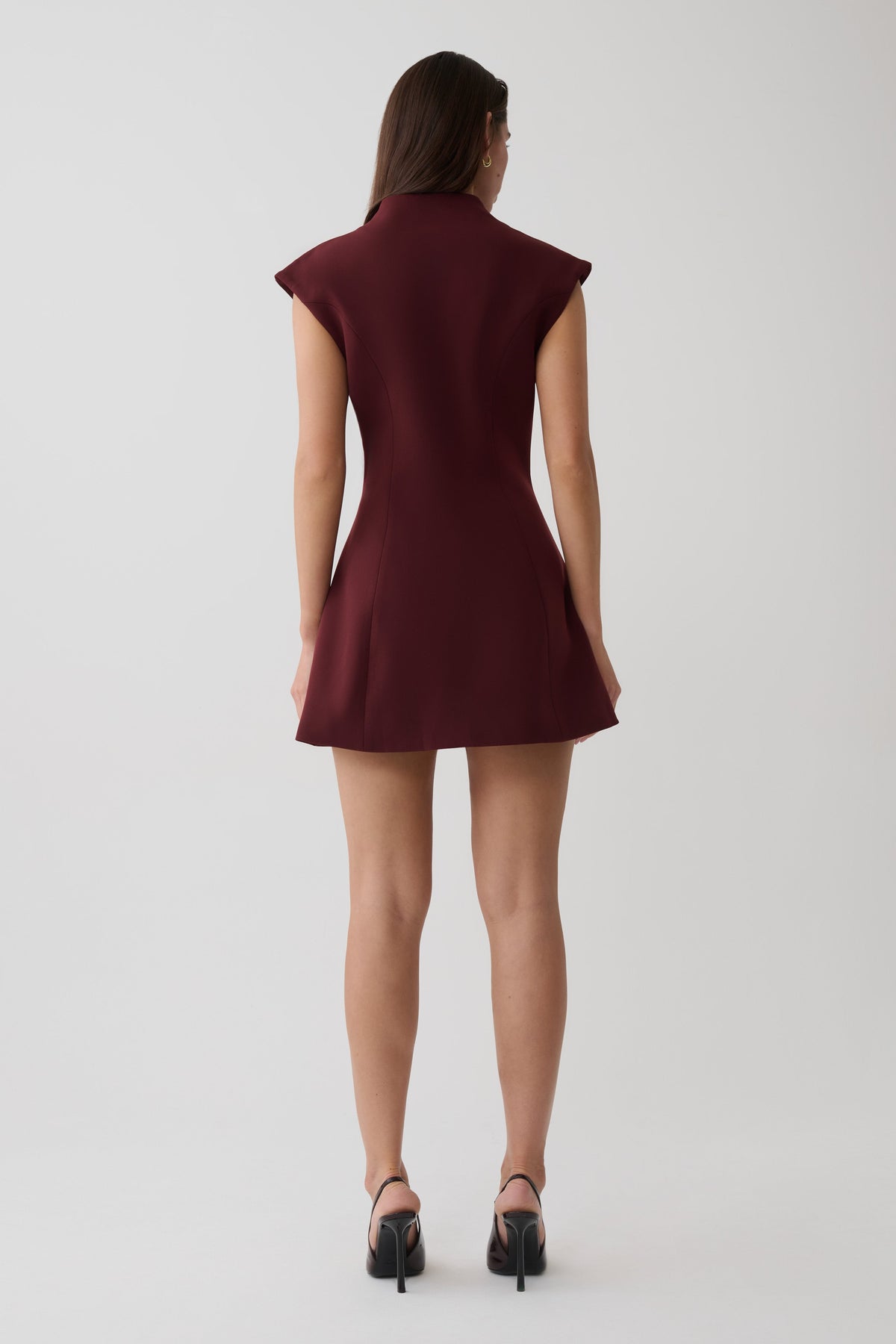 Luciana Suiting Mini Dress - Wine