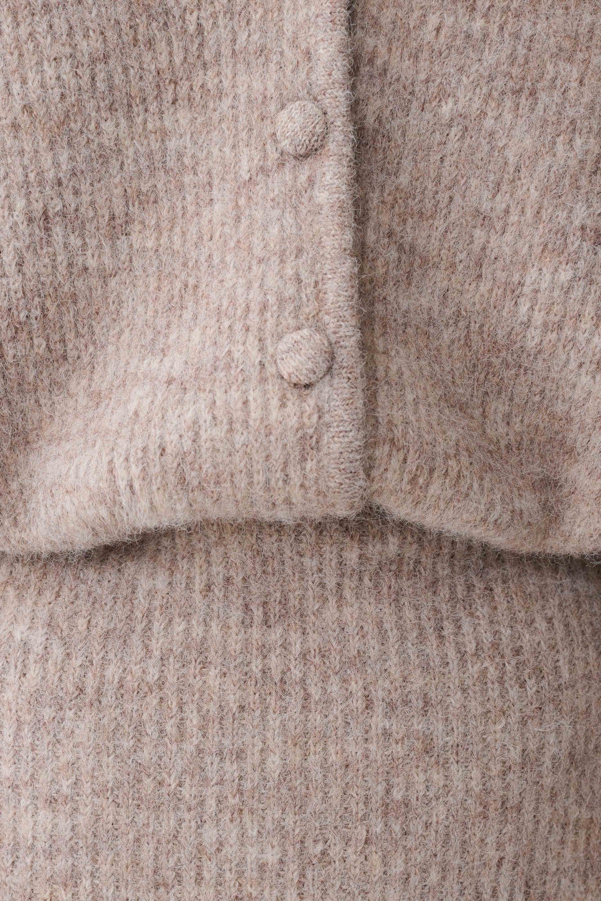Simoney Long Sleeve Midi Knit Dress - Oat Marle