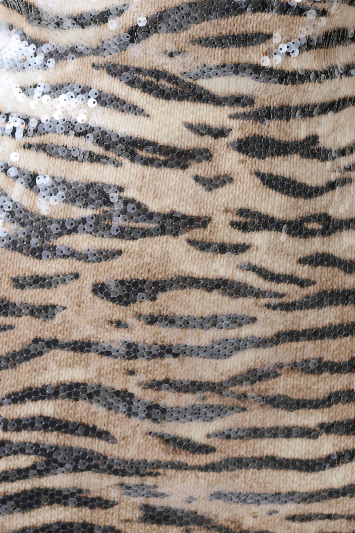 Deborah Sequin Maxi Dress - Zebra Print
