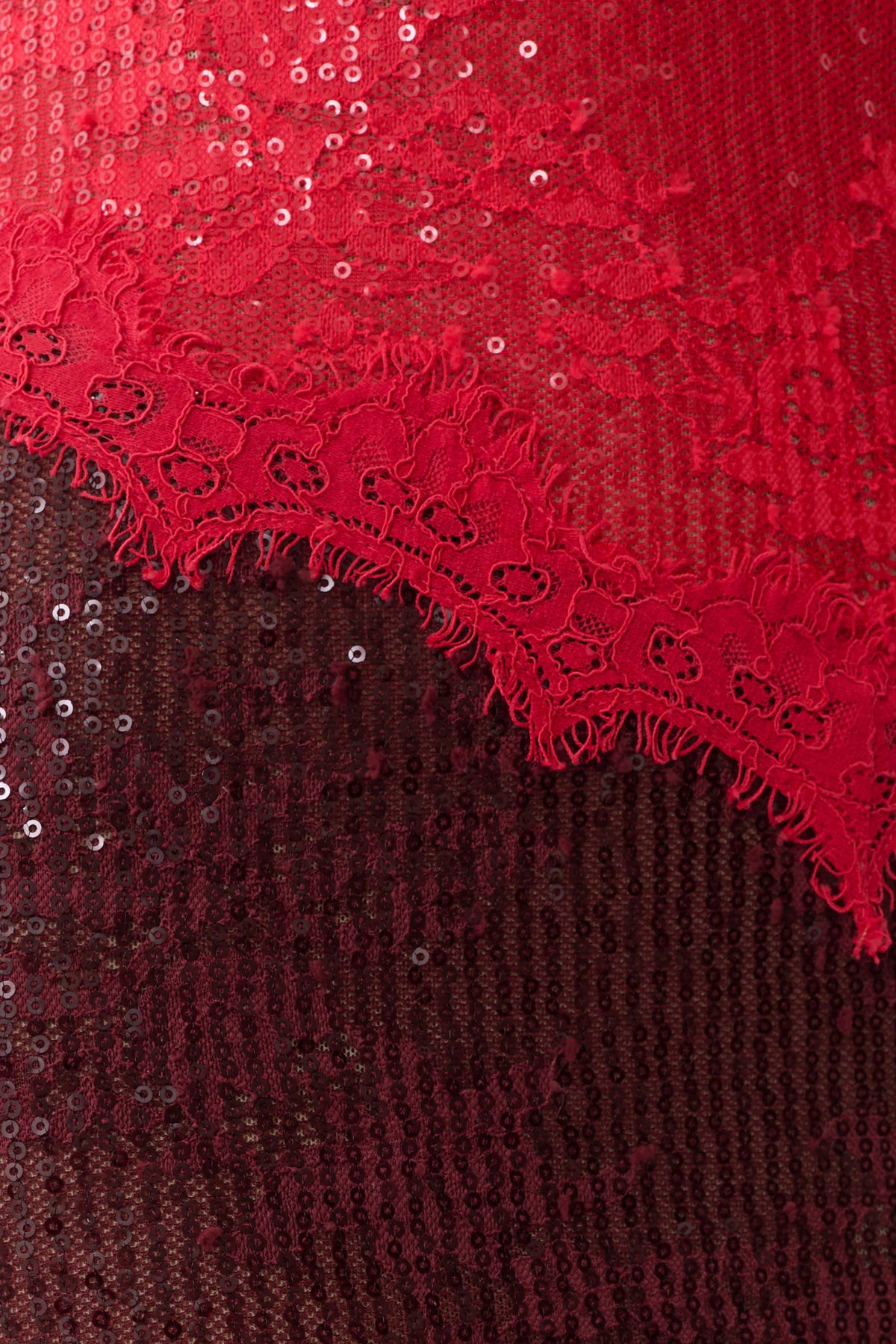 Jaimee Lace Midi Dress - Red