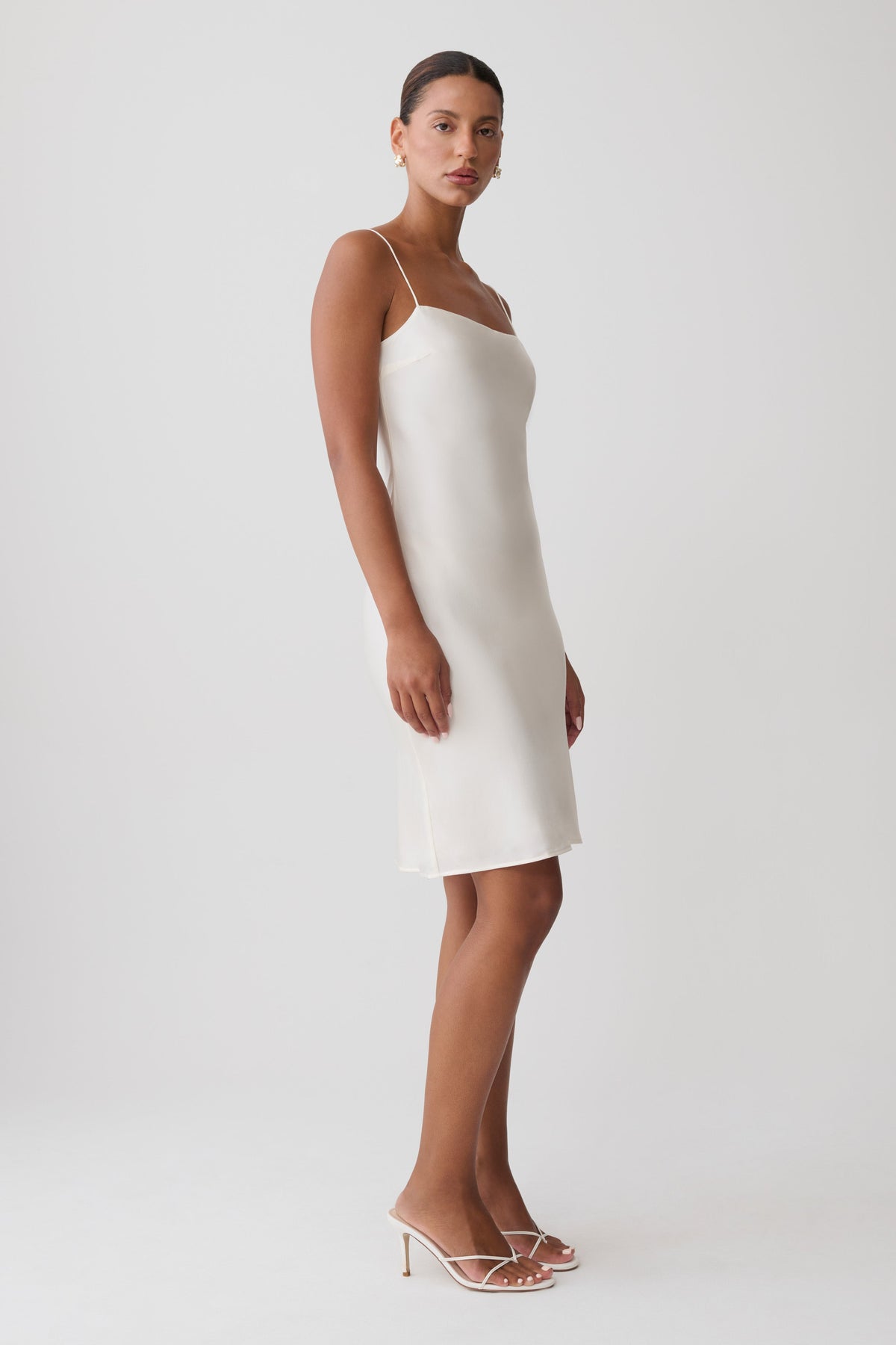 Cathal Silk Blend Midi Dress - Ivory