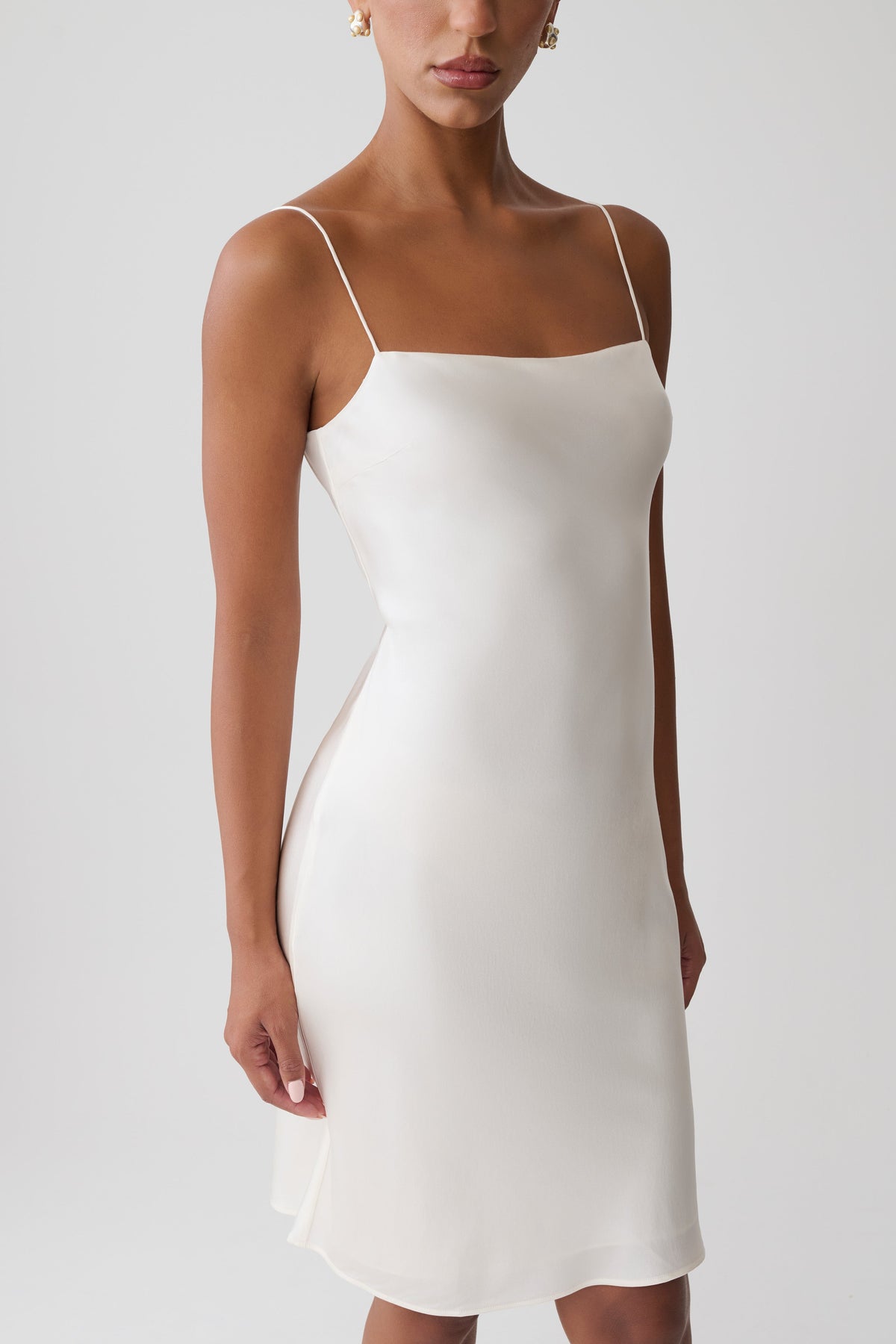 Cathal Silk Blend Midi Dress - Ivory