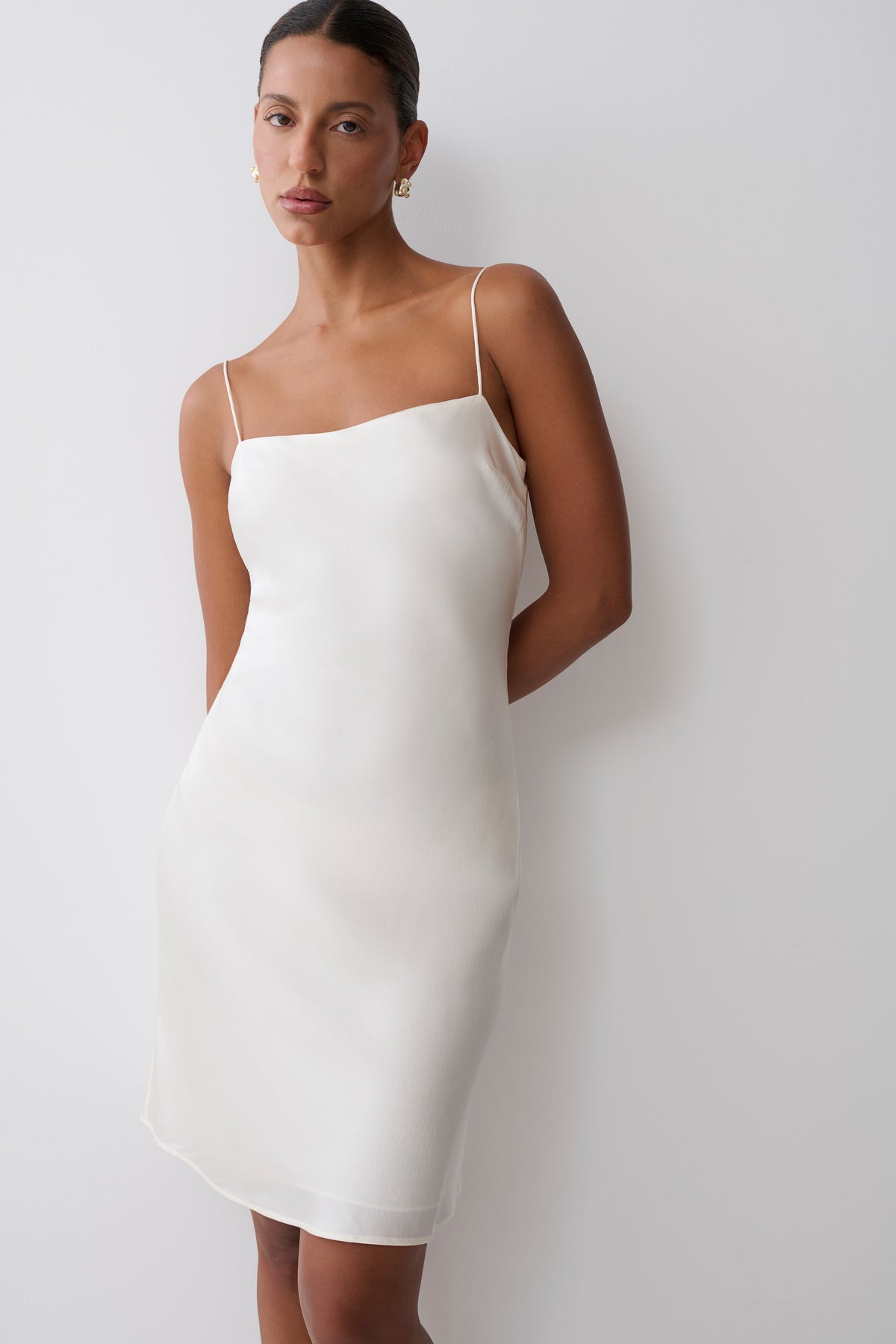 Cathal Silk Blend Midi Dress - Ivory #6