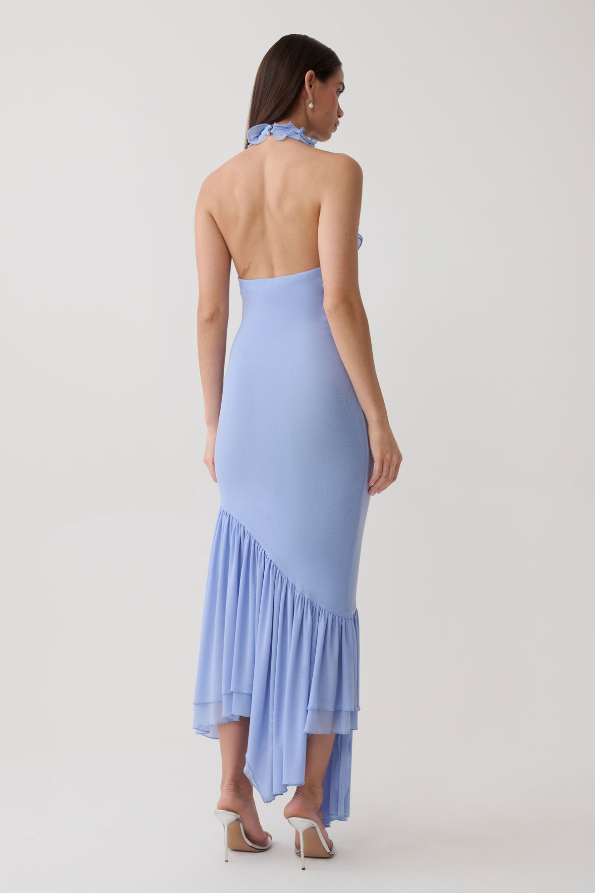 Maisey Mesh Midi Dress - Cornflower Blue #2