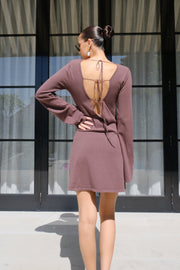 Jayda Knit Mini Dress - Dark Brown