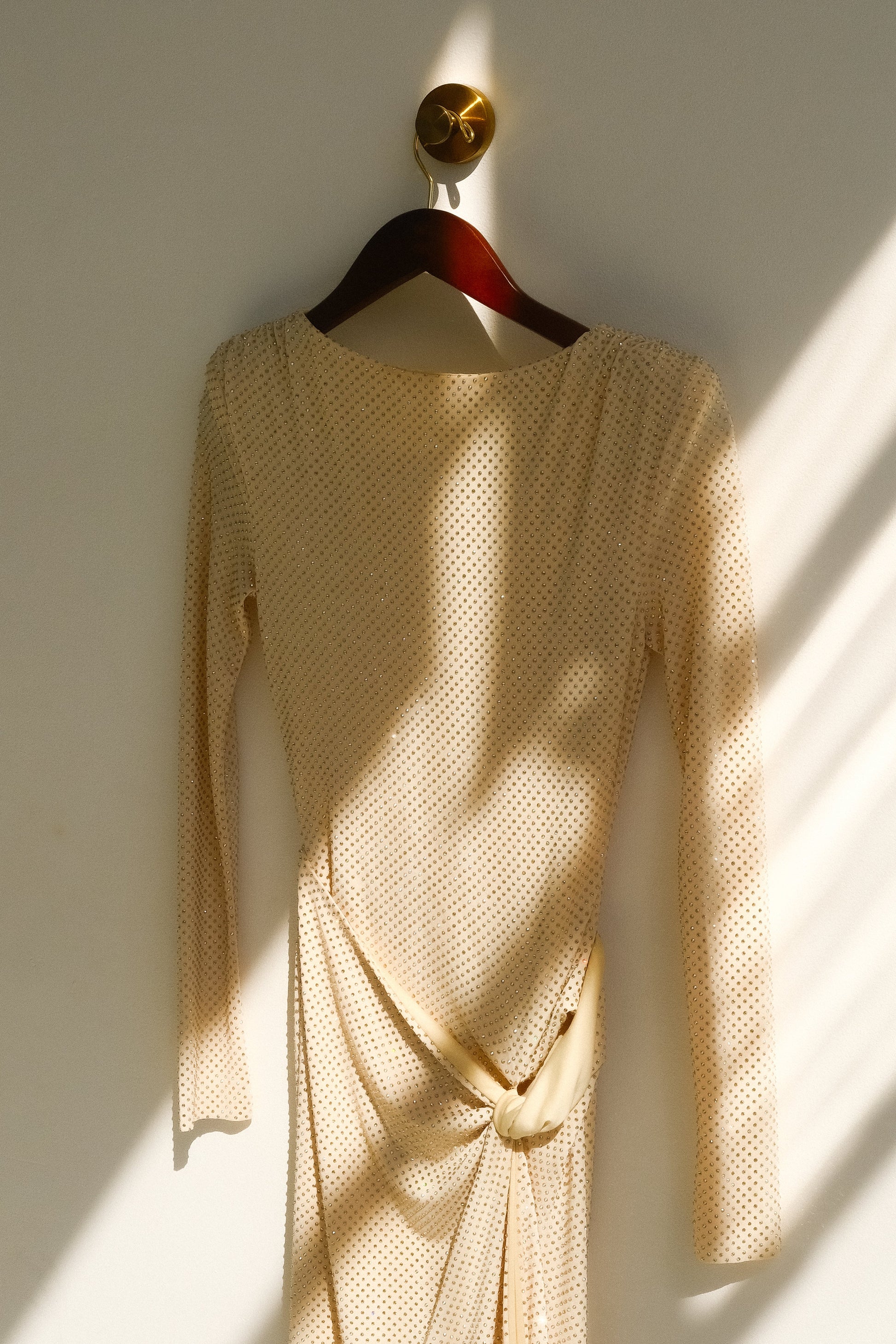 Deanna Long Sleeve Diamante Maxi Dress - Gold | MESHKI US Deanna Long Sleeve Diamante Maxi Dress - Gold | MESHKI US