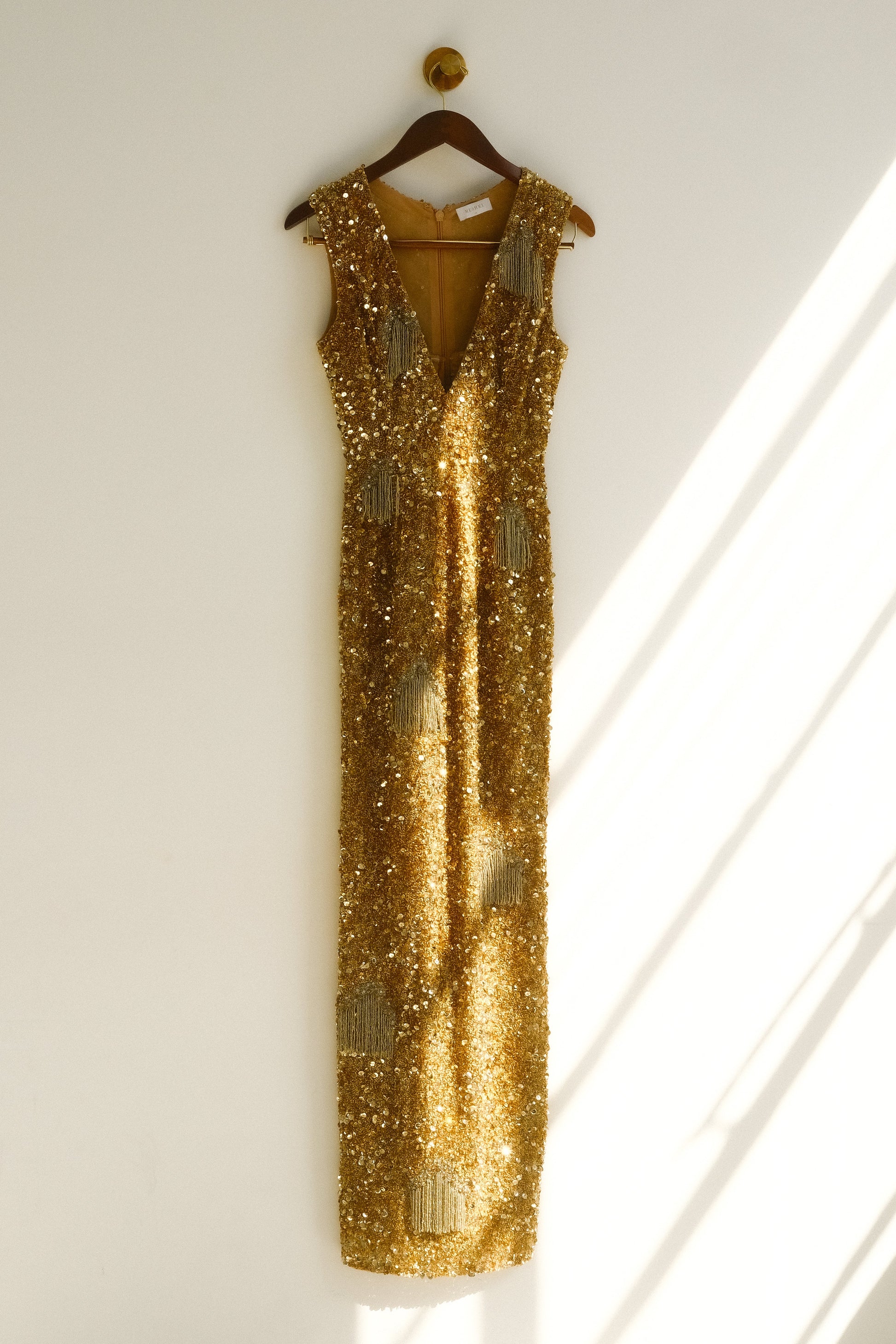 Astor Hand Embellished Maxi Dress - Gold | MESHKI US Astor Hand Embellished Maxi Dress - Gold | MESHKI US