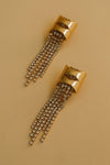 Shea Crystal Fringe Drop Earrings - Gold