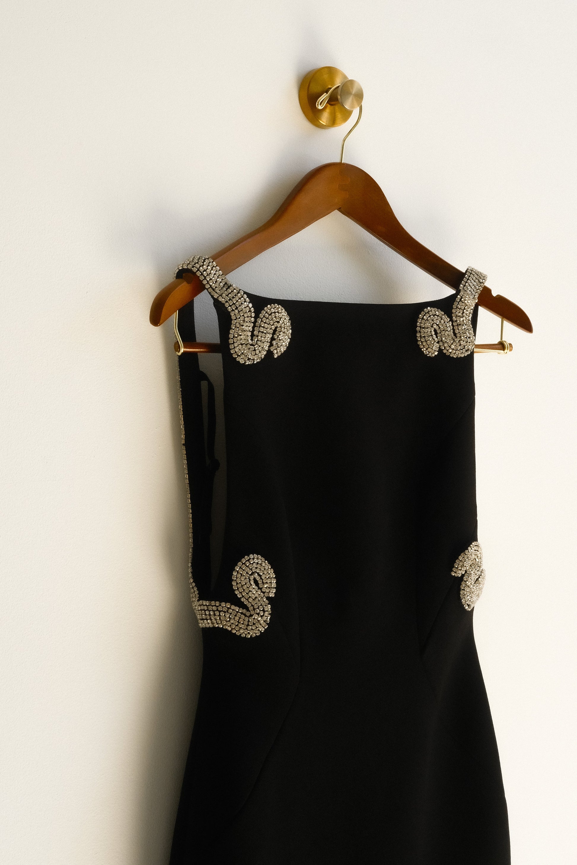 Lorde Embellished Crepe Maxi Dress - Black | MESHKI US Lorde Embellished Crepe Maxi Dress - Black | MESHKI US