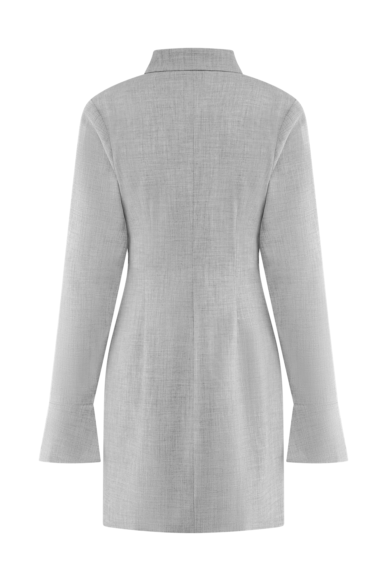Dorian Fitted Shirt Mini Dress - Charcoal Marle | MESHKI US Dorian Fitted Shirt Mini Dress - Charcoal Marle | MESHKI US