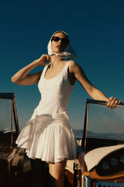 Alvara Cotton Puffy Mini Dress - White