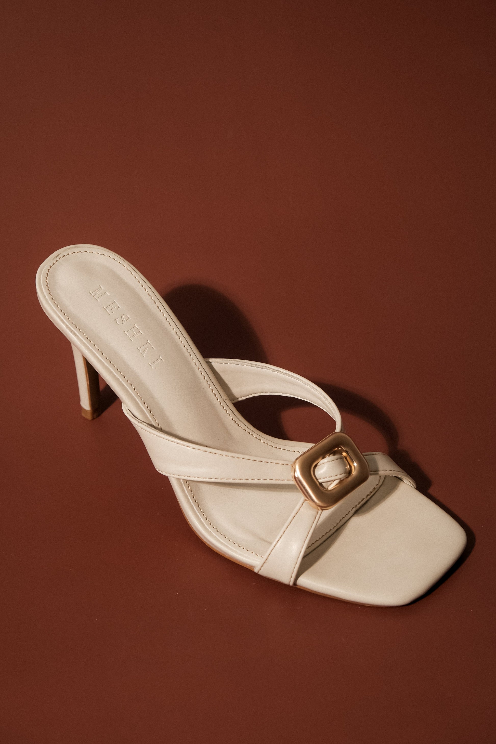 Jodie High Heel With Hardware - Ivory #6