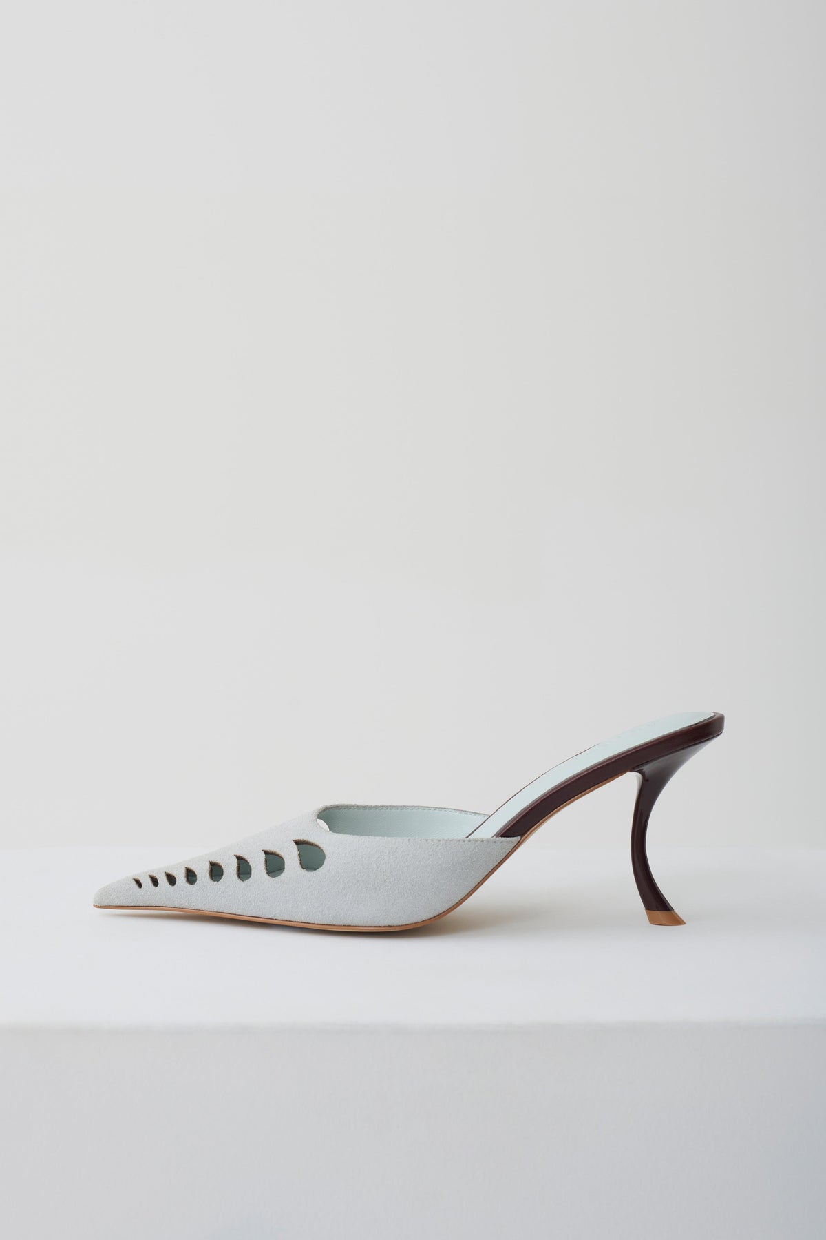 Maddi Pointed Heel - Pale Blue/Burgundy #4