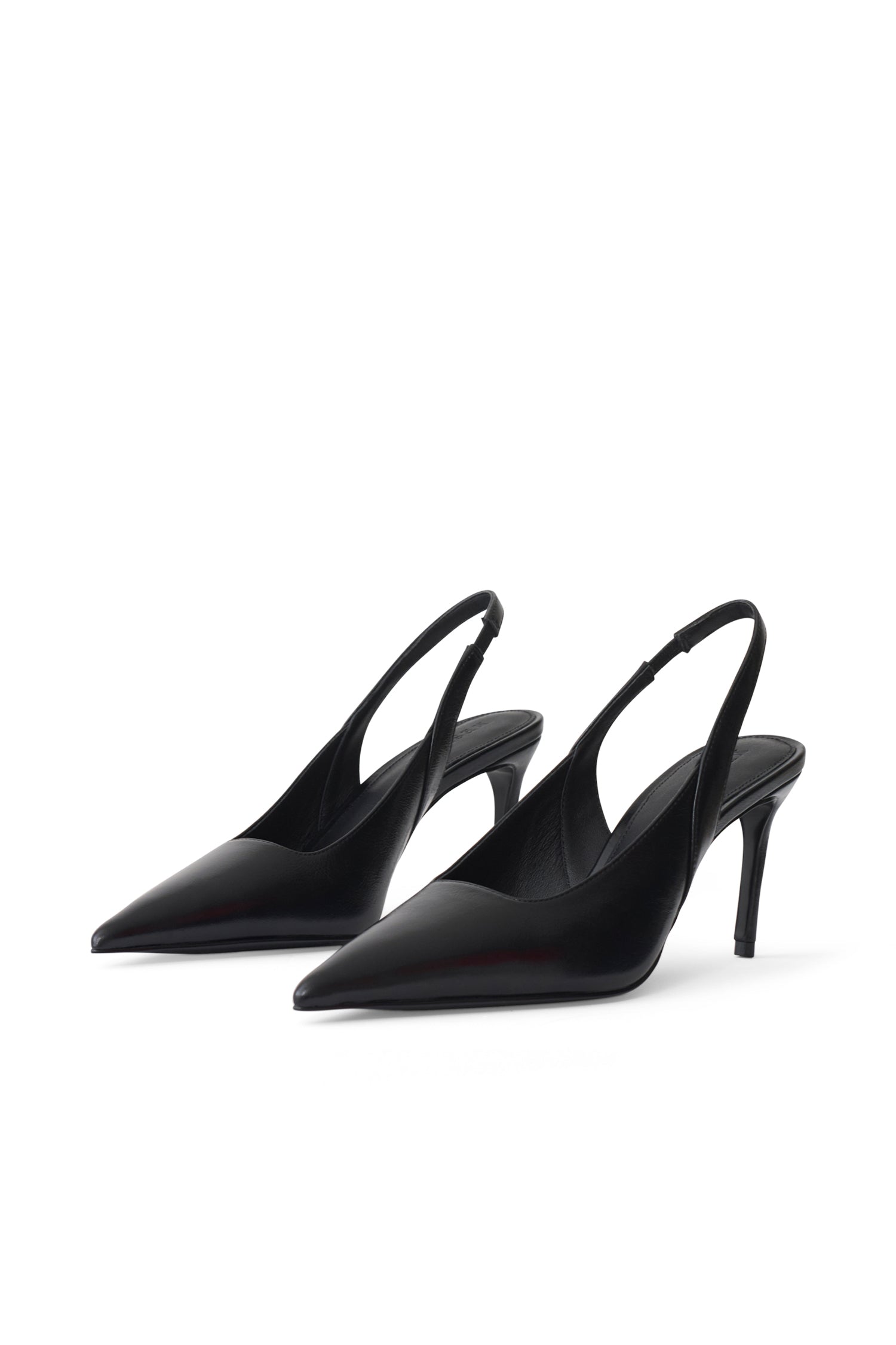 Samar Pointed Sling Back Heels - Black #2