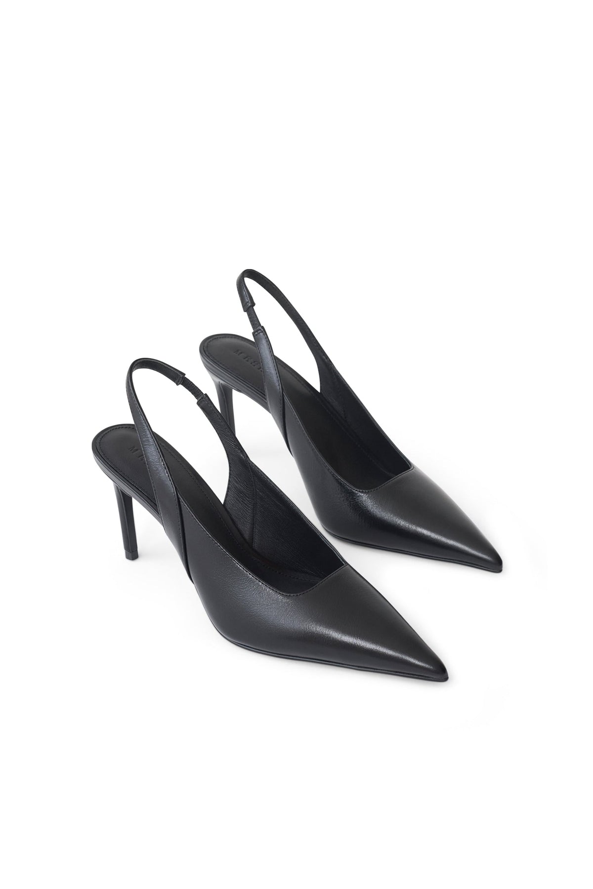 Samar Pointed Sling Back Heels - Black #5
