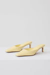 Stevie Pointed Square Toe Mule - Lemon