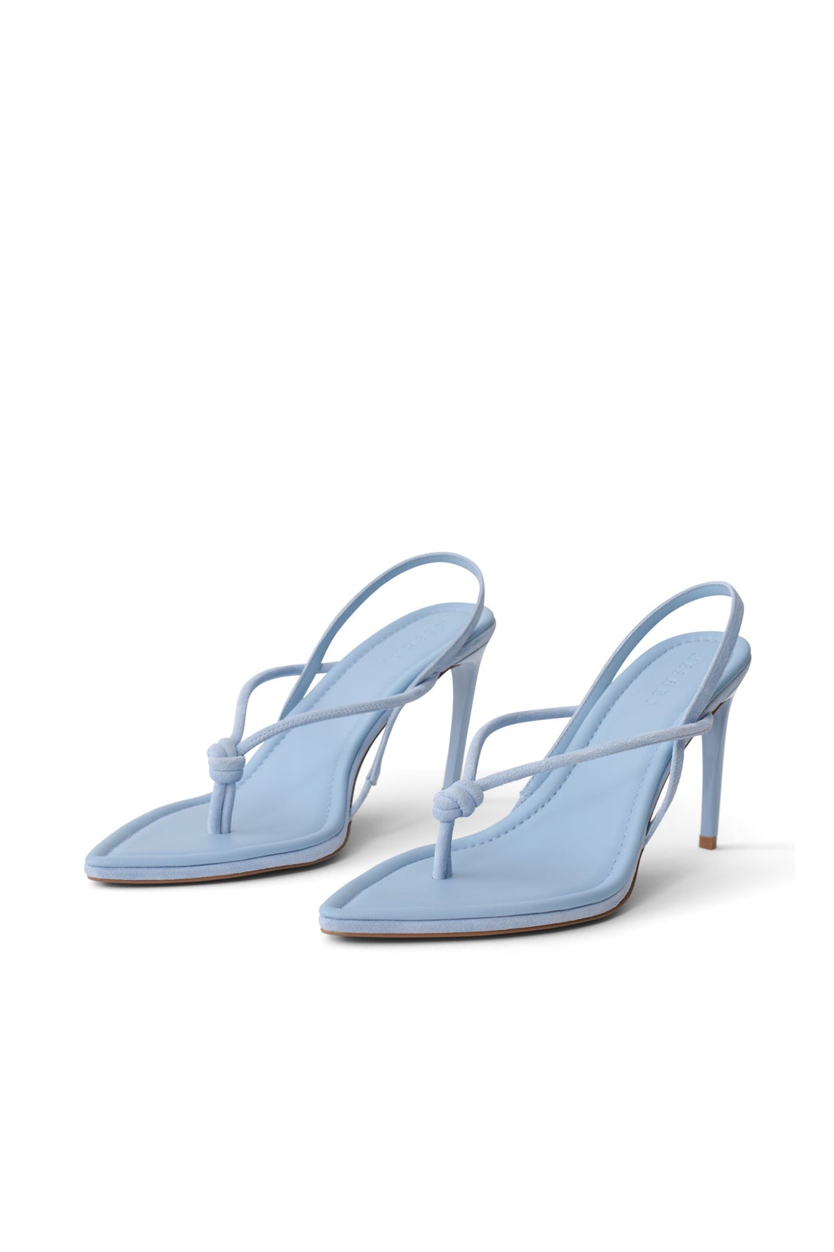 Nikkie Knot Sling Back Heel - Pale Blue Suede #2
