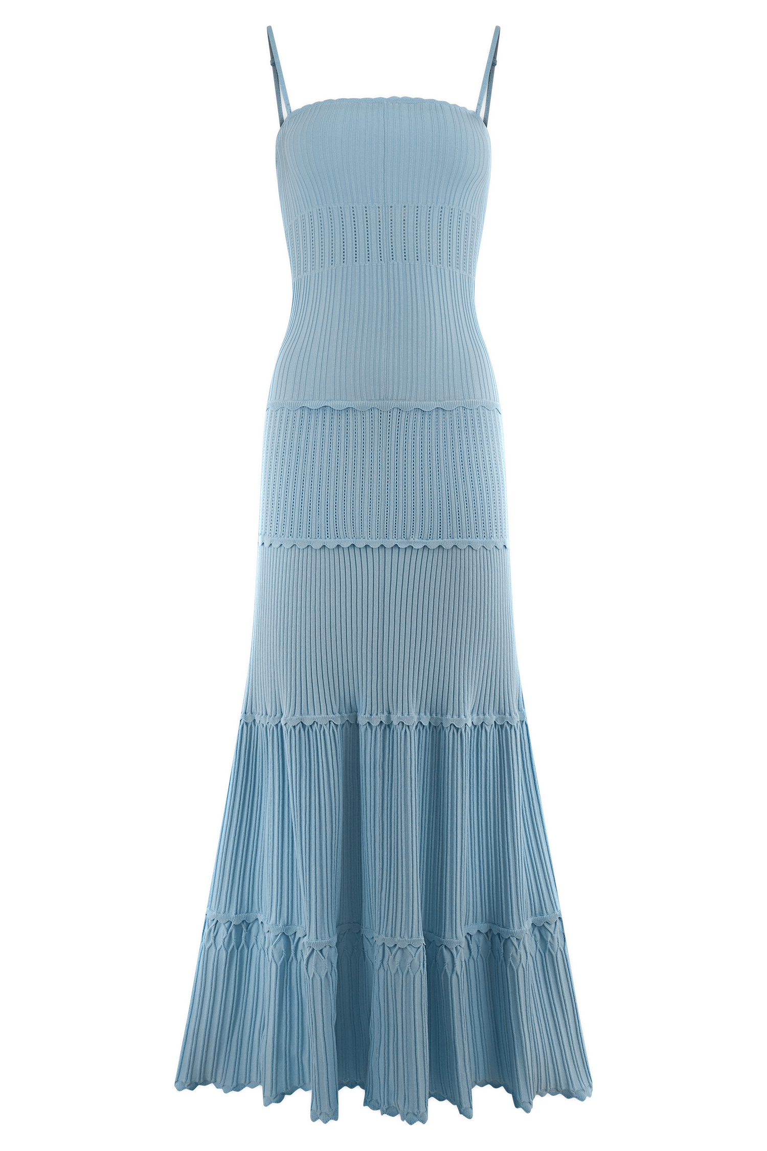 Finley Pointelle Knit Maxi Dress / Cornflower Blue | MESHKI
