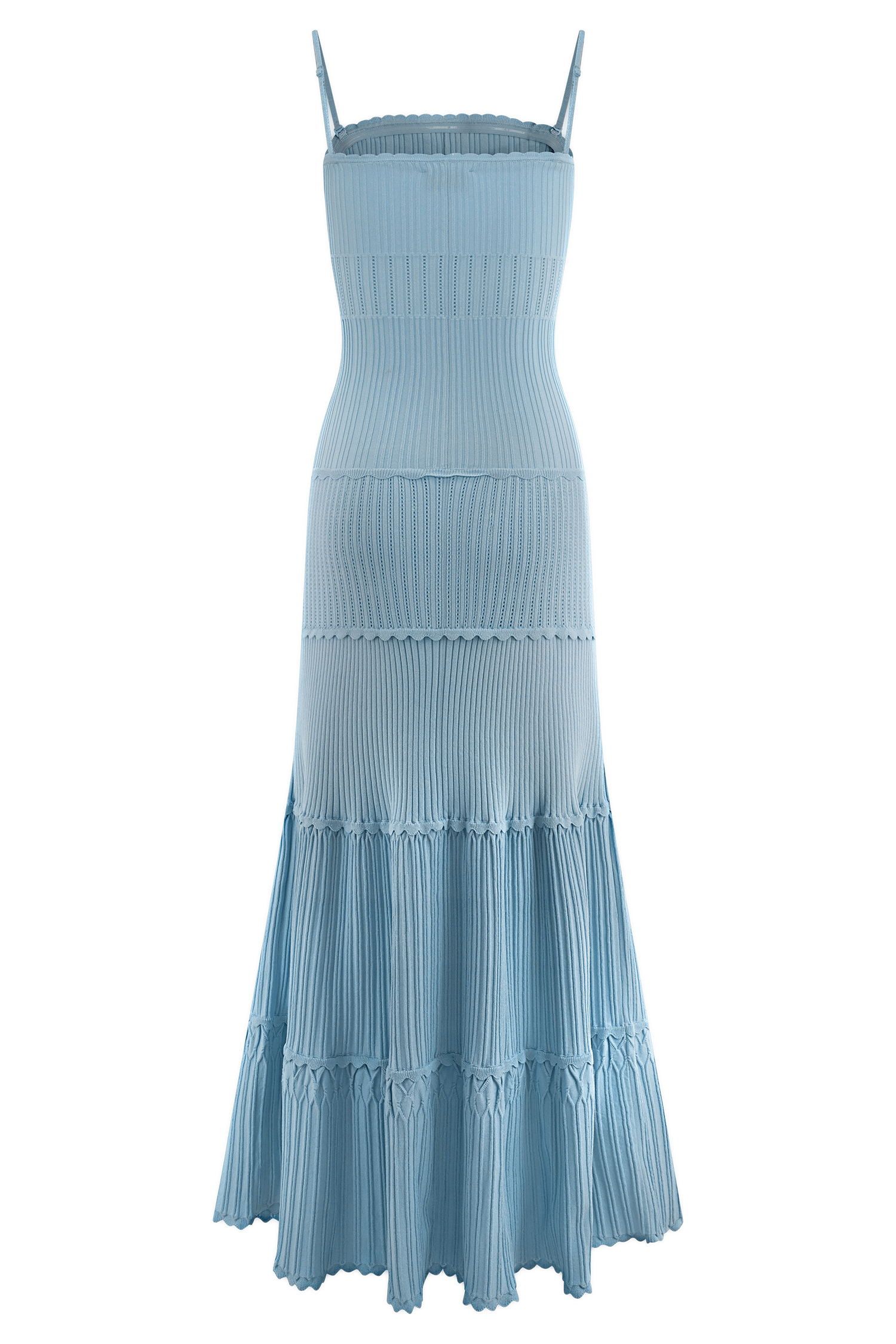 Finley Pointelle Knit Maxi Dress / Cornflower Blue | MESHKI