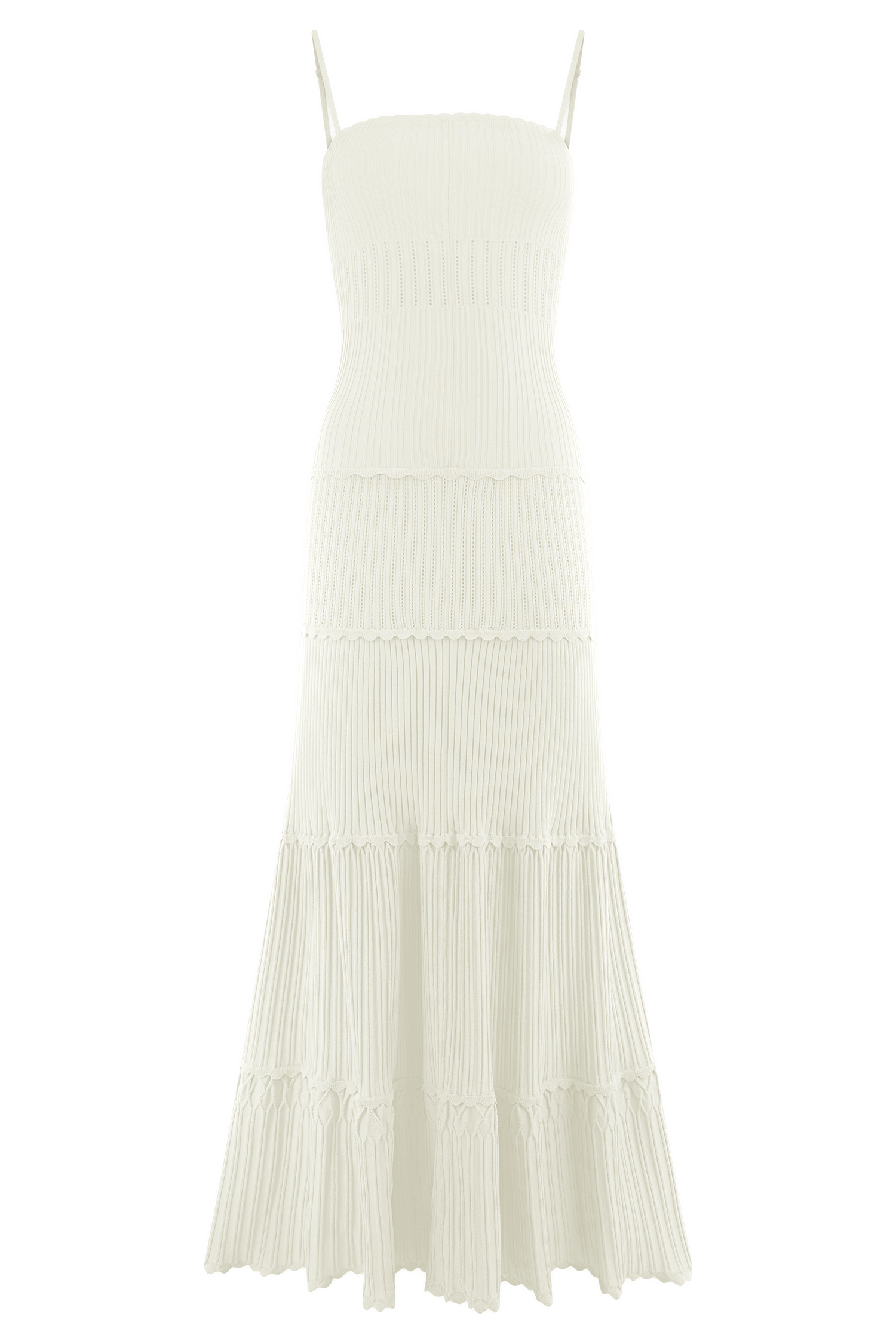 Finley Pointelle Knit Maxi Dress - Ivory | MESHKI US Finley Pointelle Knit Maxi Dress - Ivory | MESHKI US