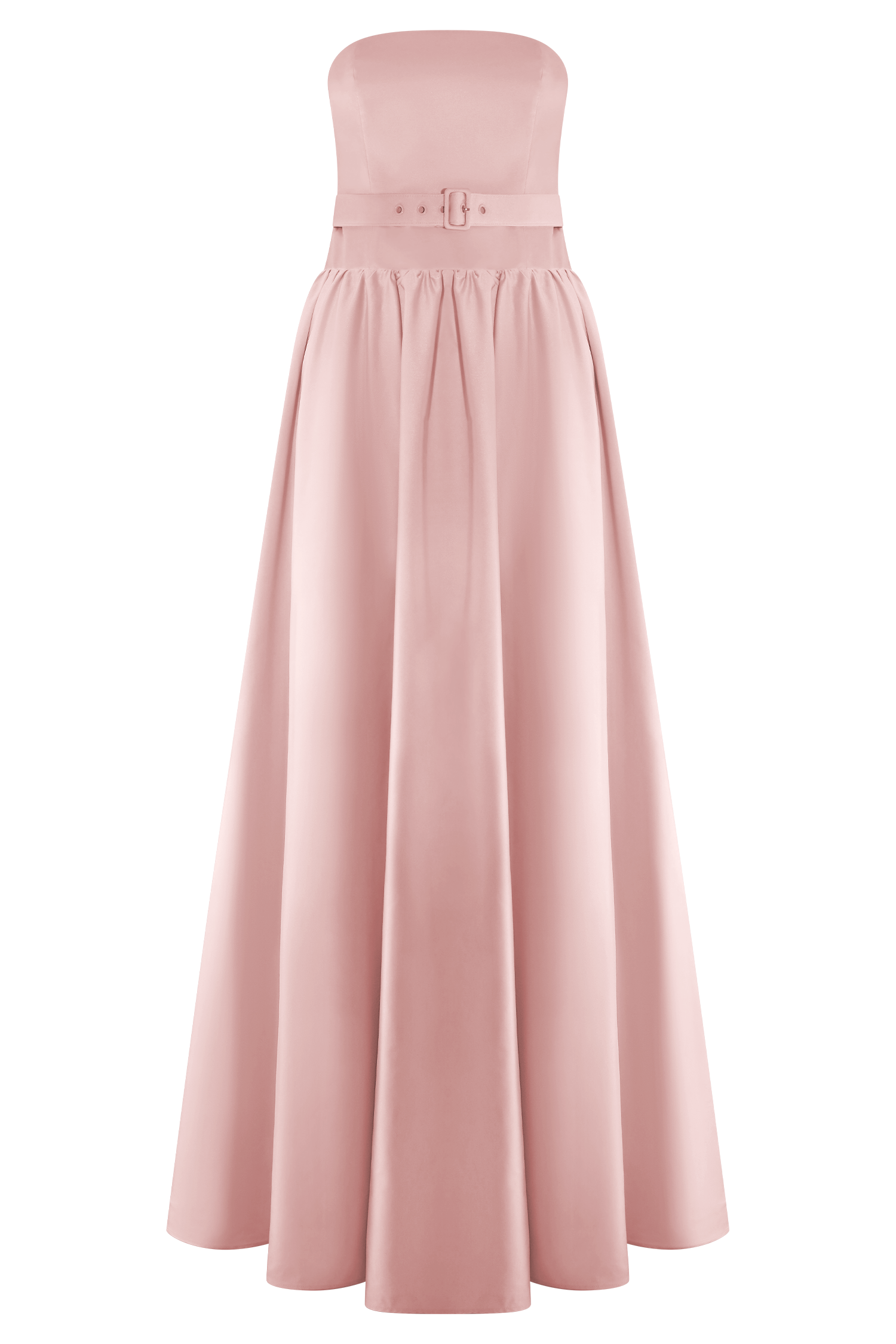 Florence Strapless Belted Maxi Dress / Baby Pink | Meshki | 3XL Florence Strapless Belted Maxi Dress / Baby Pink | Meshki | 3XL