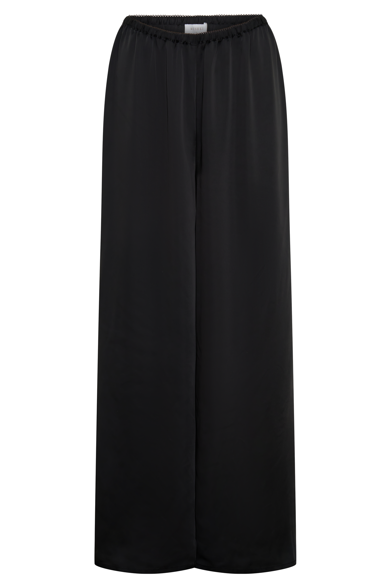 Alysa Satin Straight Pants - Black #9