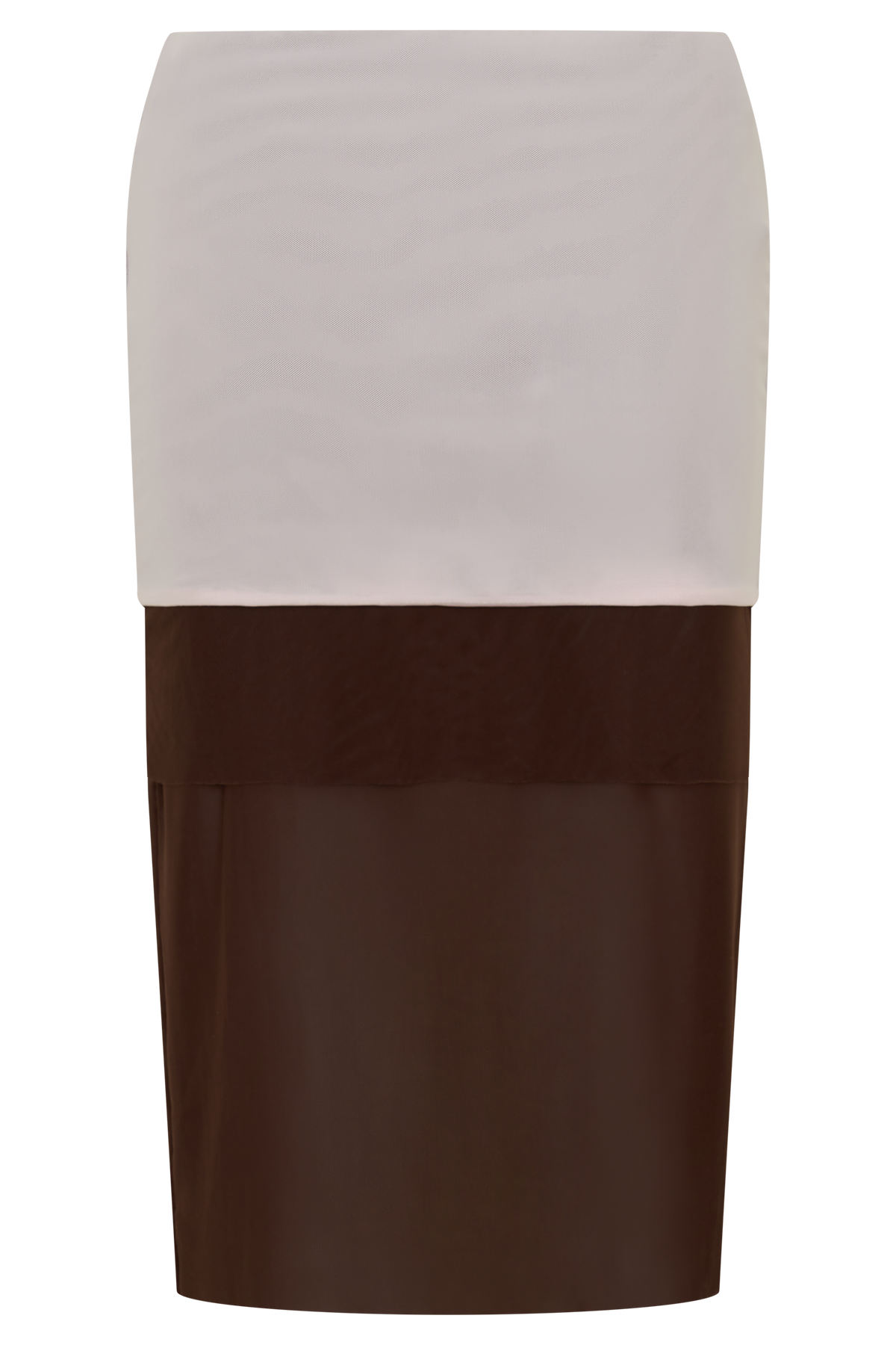 Arielle Mesh Layered Midi Skirt - Blush Pink/Chocolate #7