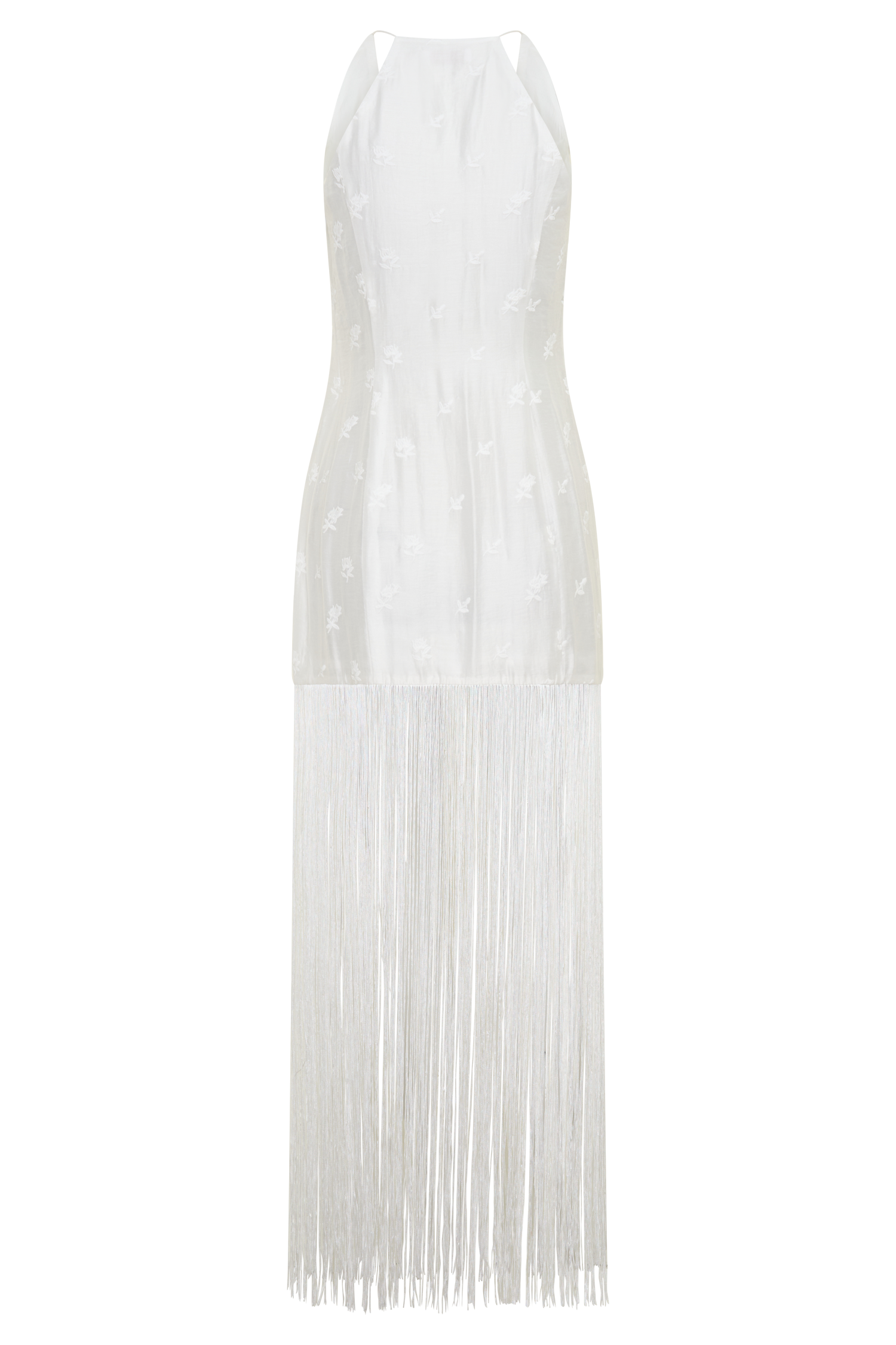 white fringe prom dress Clarisse 811100 - Long Sheath Dress
