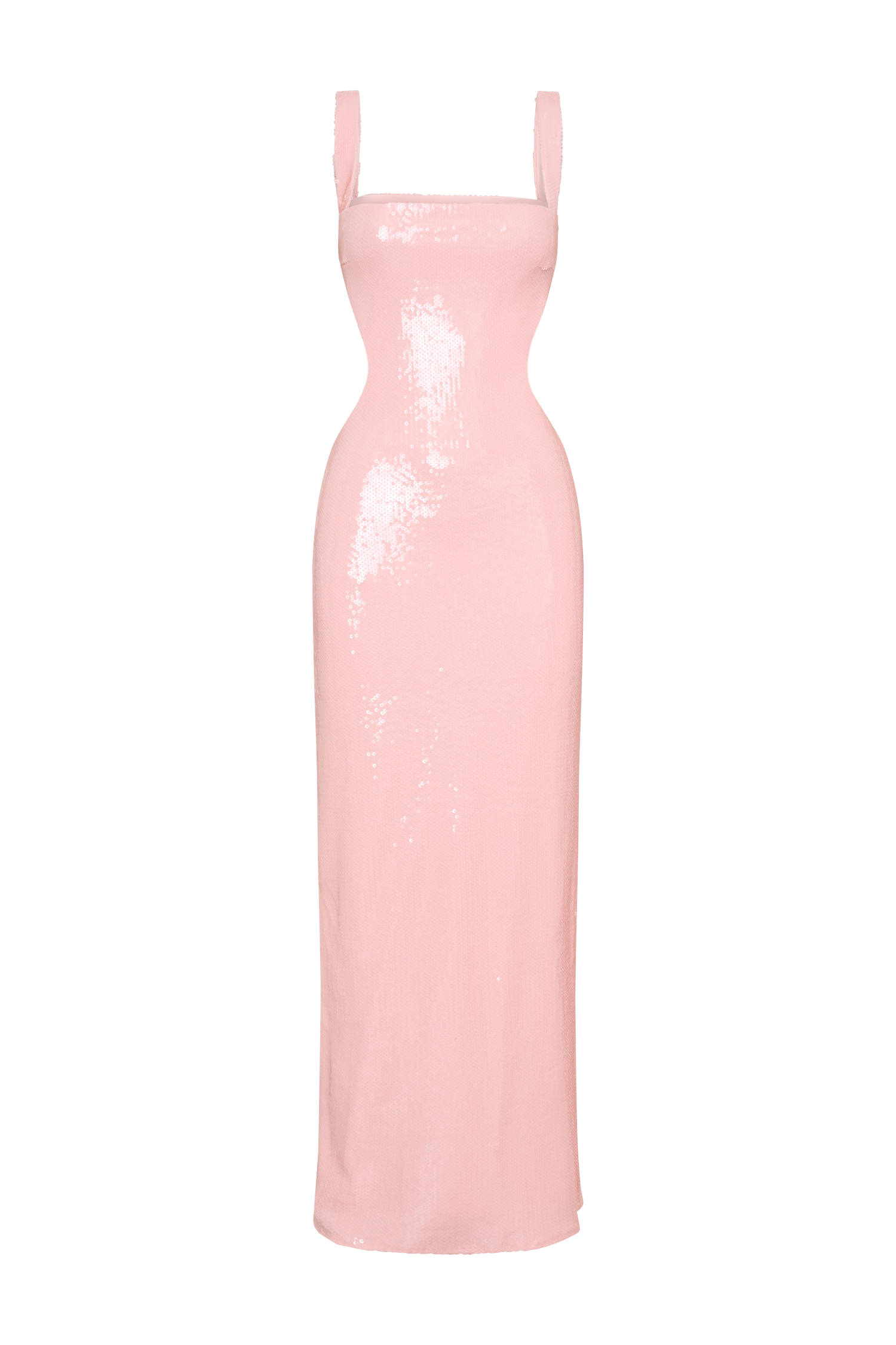 Adoria Sequin Cut Out Maxi Dress - Pale Pink | MESHKI US Adoria Sequin Cut Out Maxi Dress - Pale Pink | MESHKI US
