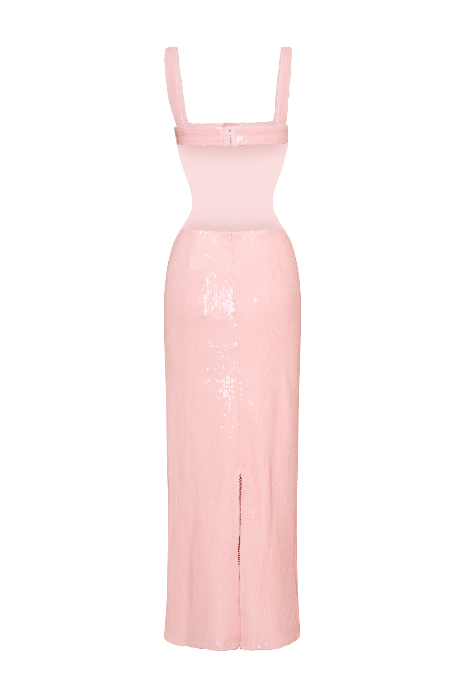 Adoria Sequin Cut Out Maxi Dress - Pale Pink | MESHKI US Adoria Sequin Cut Out Maxi Dress - Pale Pink | MESHKI US