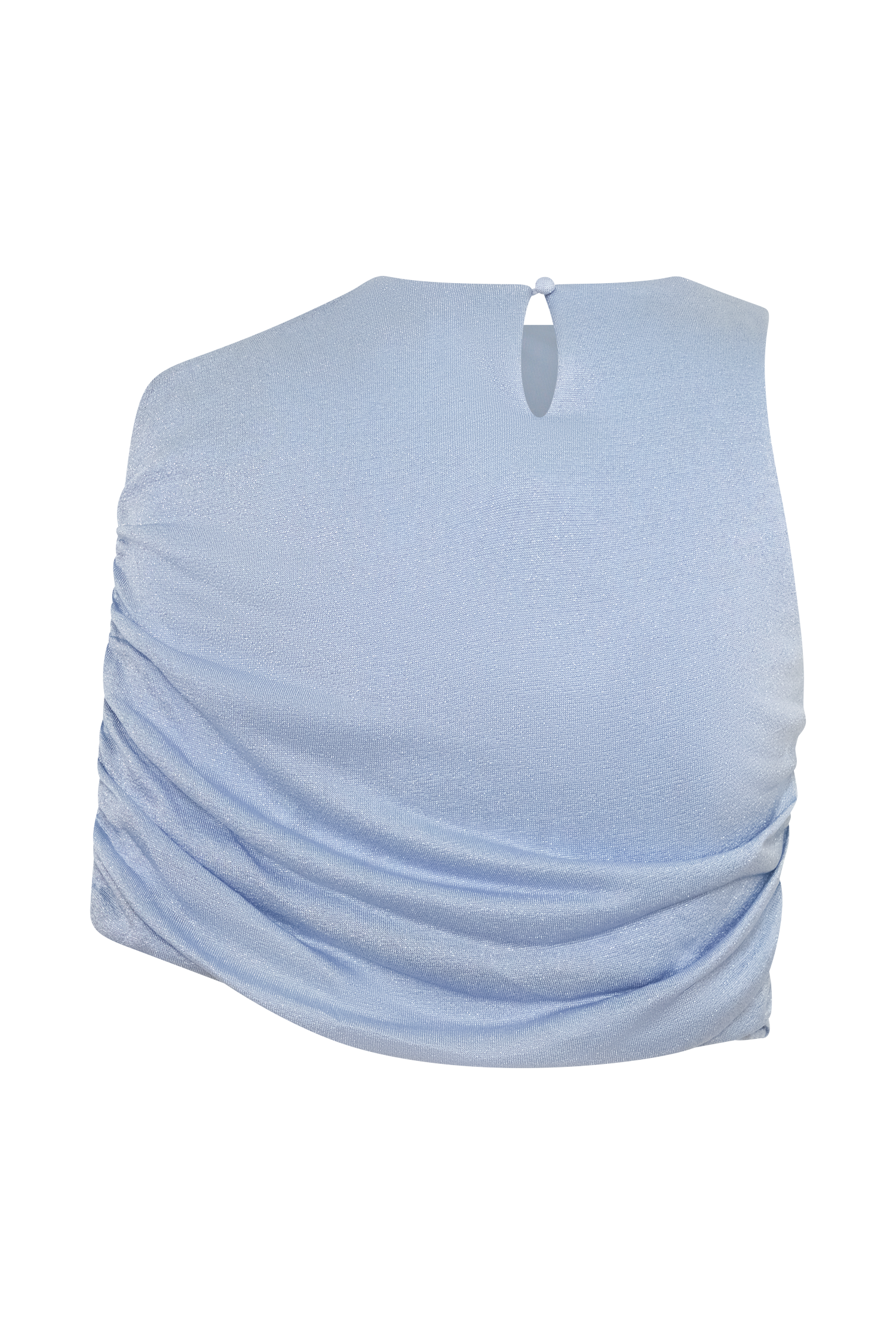 Adrienne One Shoulder Lurex Top - Pastel Blue | MESHKI US