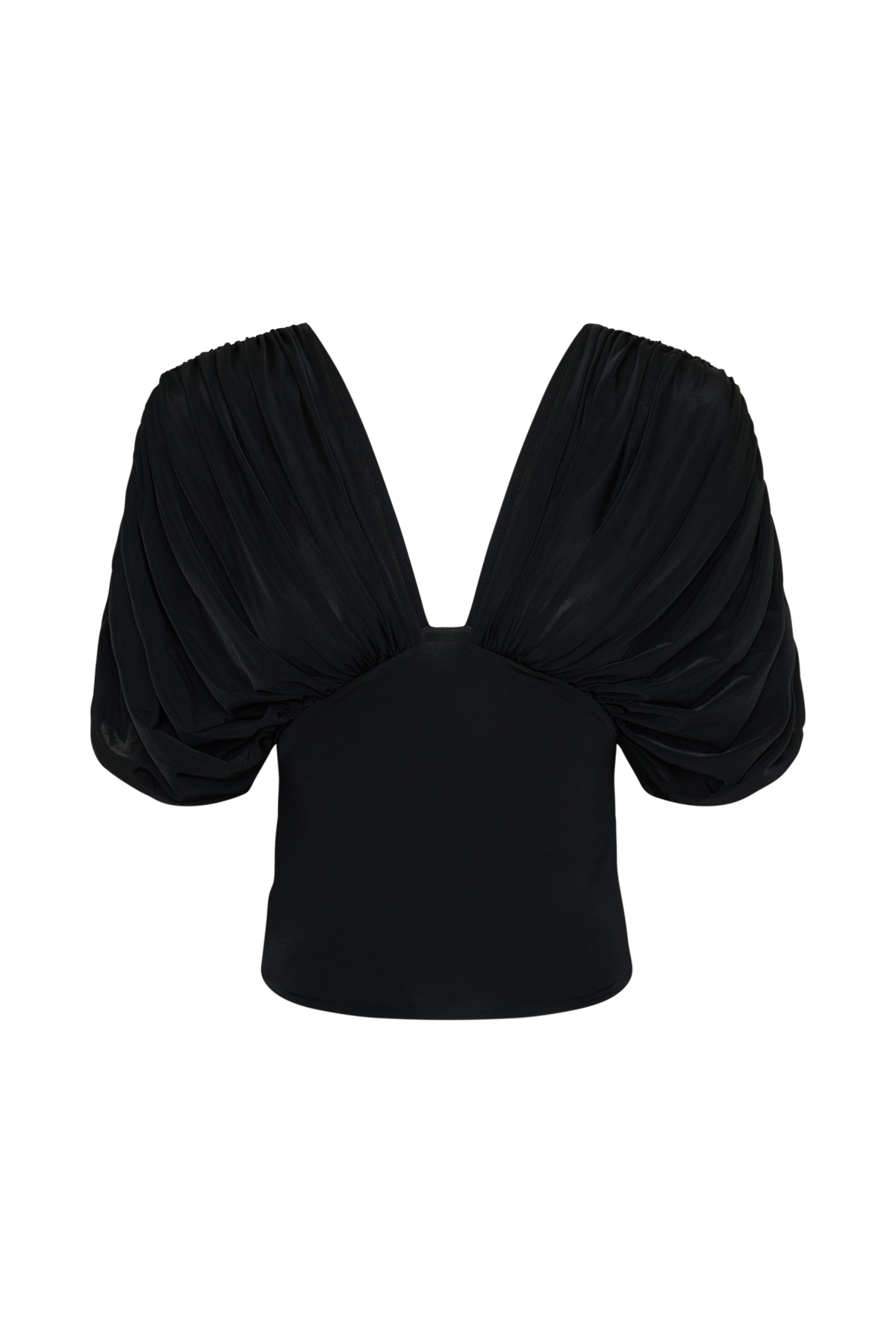 Aerin Gathered Bodice Top - Black #11