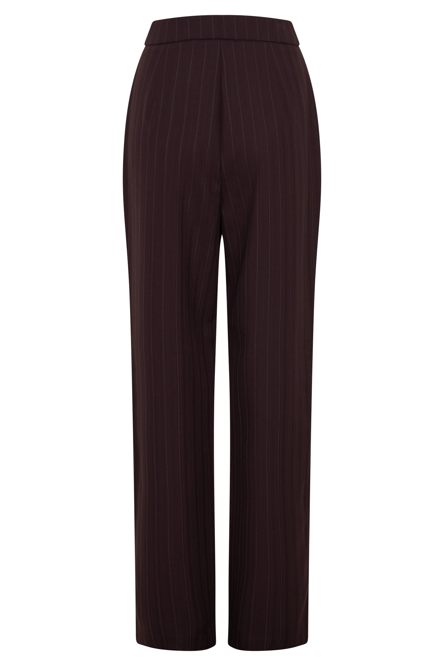 Agatha Straight Leg Suiting Pants - Plum Pinstripe #8