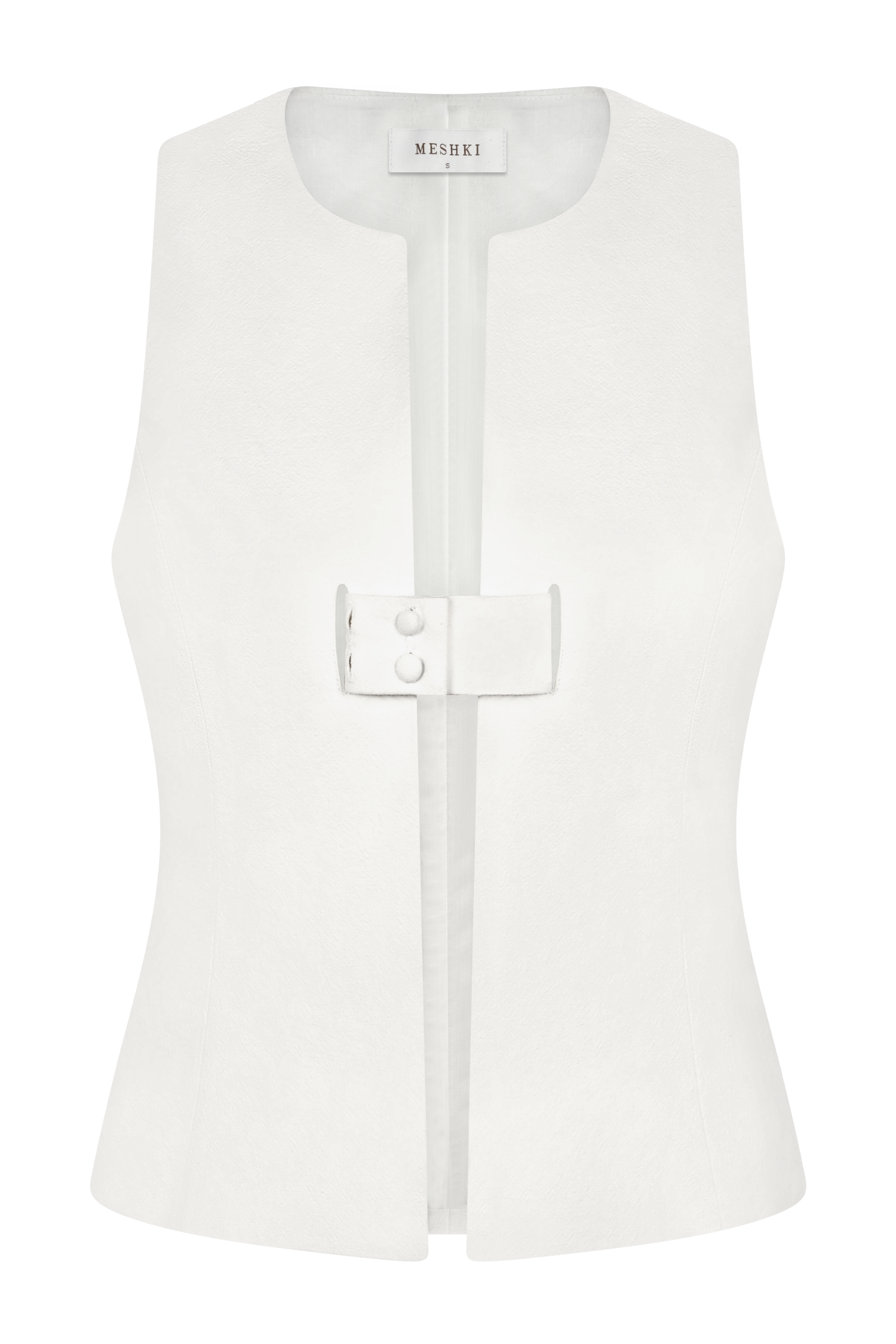 Aldea Cotton Sleeveless Top - White #7