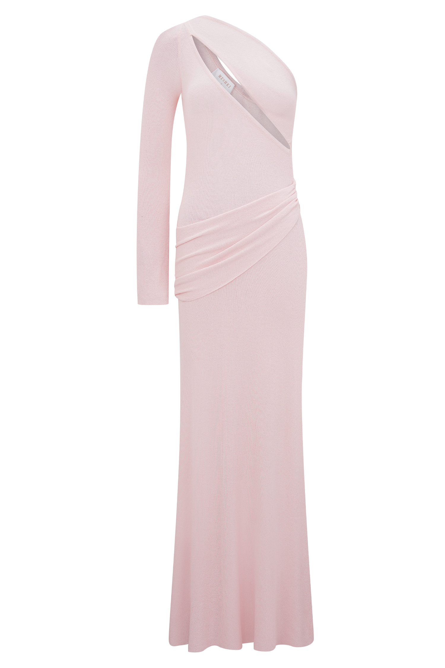 Alexius One Shoulder Knit Maxi Dress - Dusty Pink #8