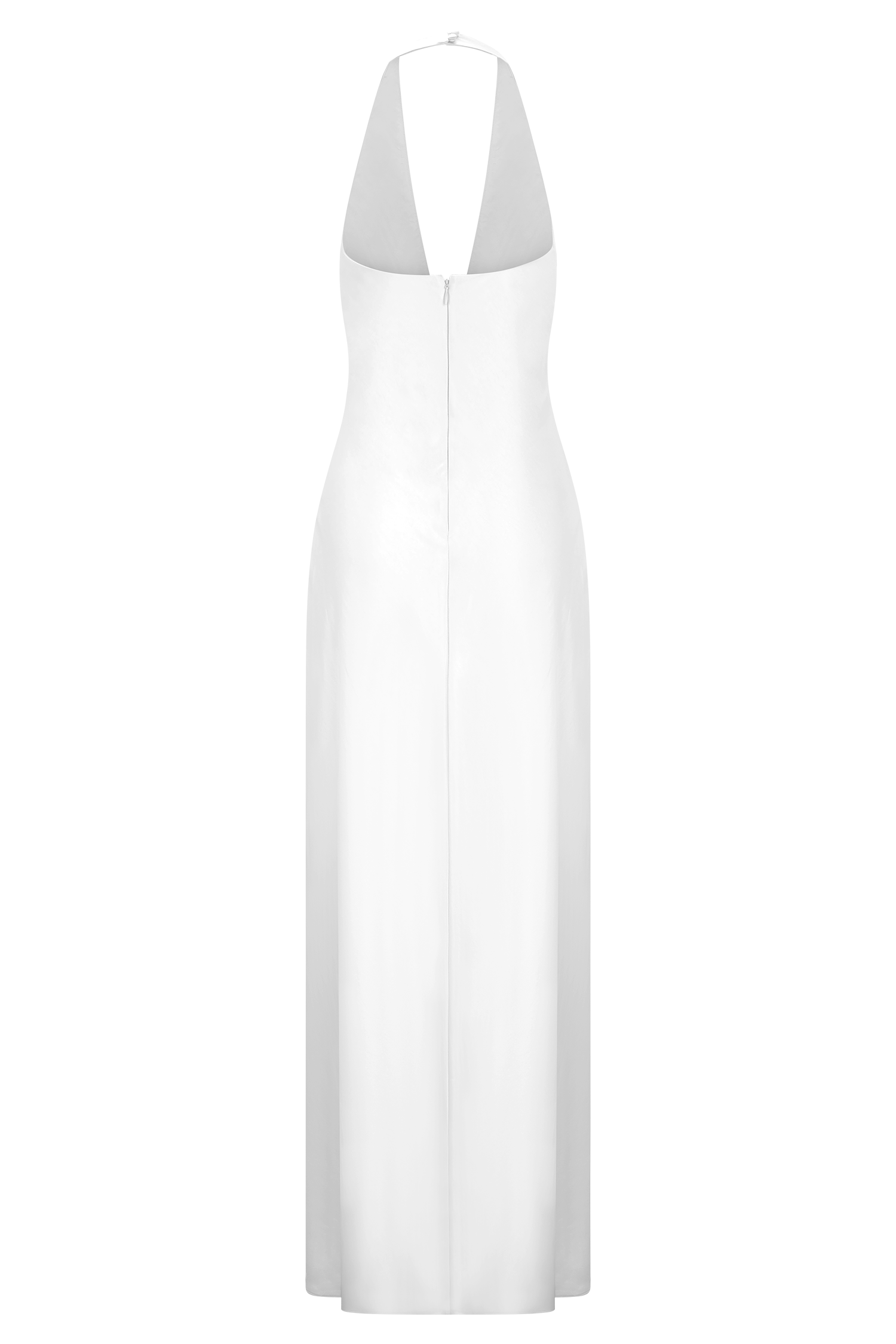 Alice Satin Halter Maxi Dress - White #10