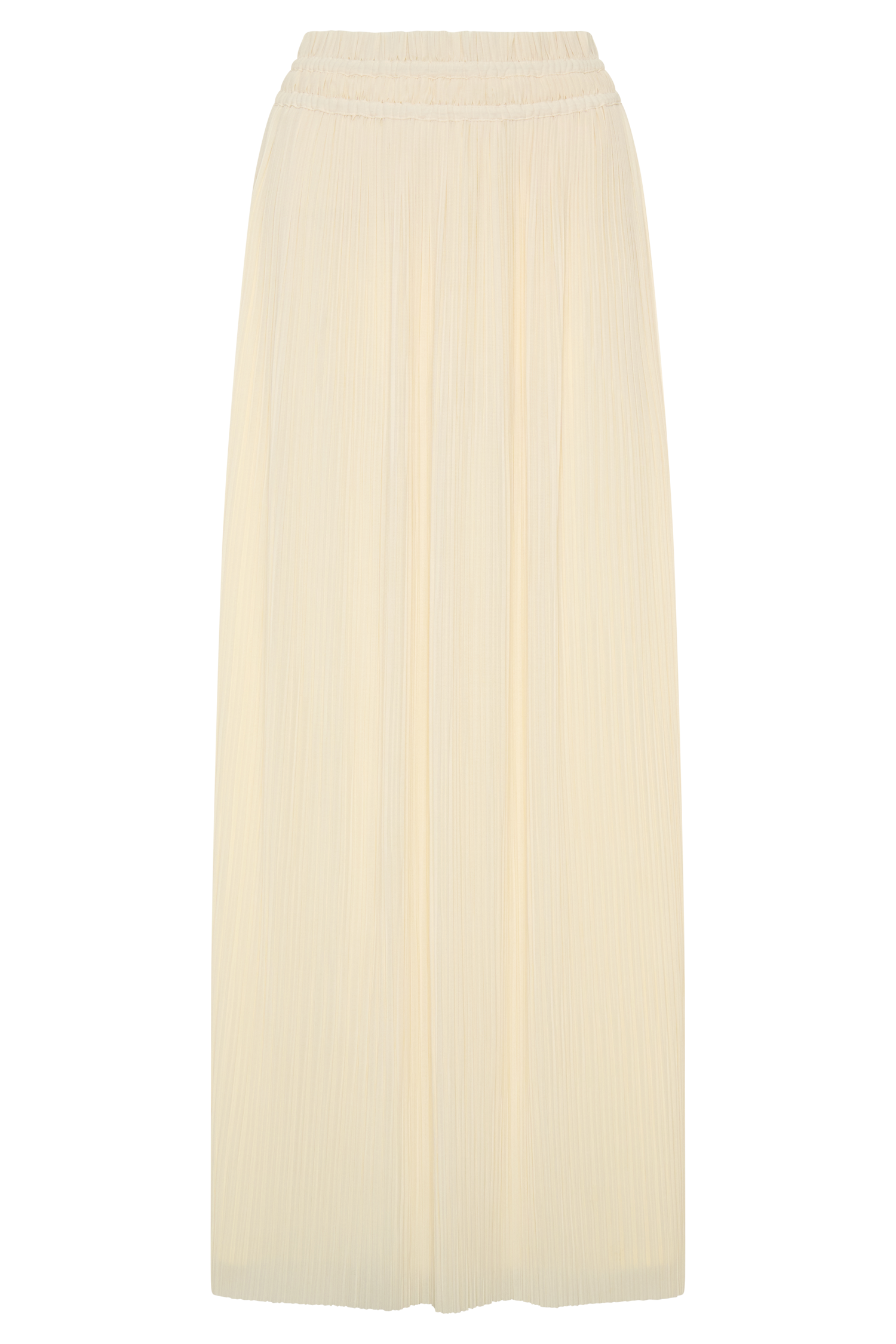 Amaris Gathered Plisse Maxi Skirt - Lemon #7