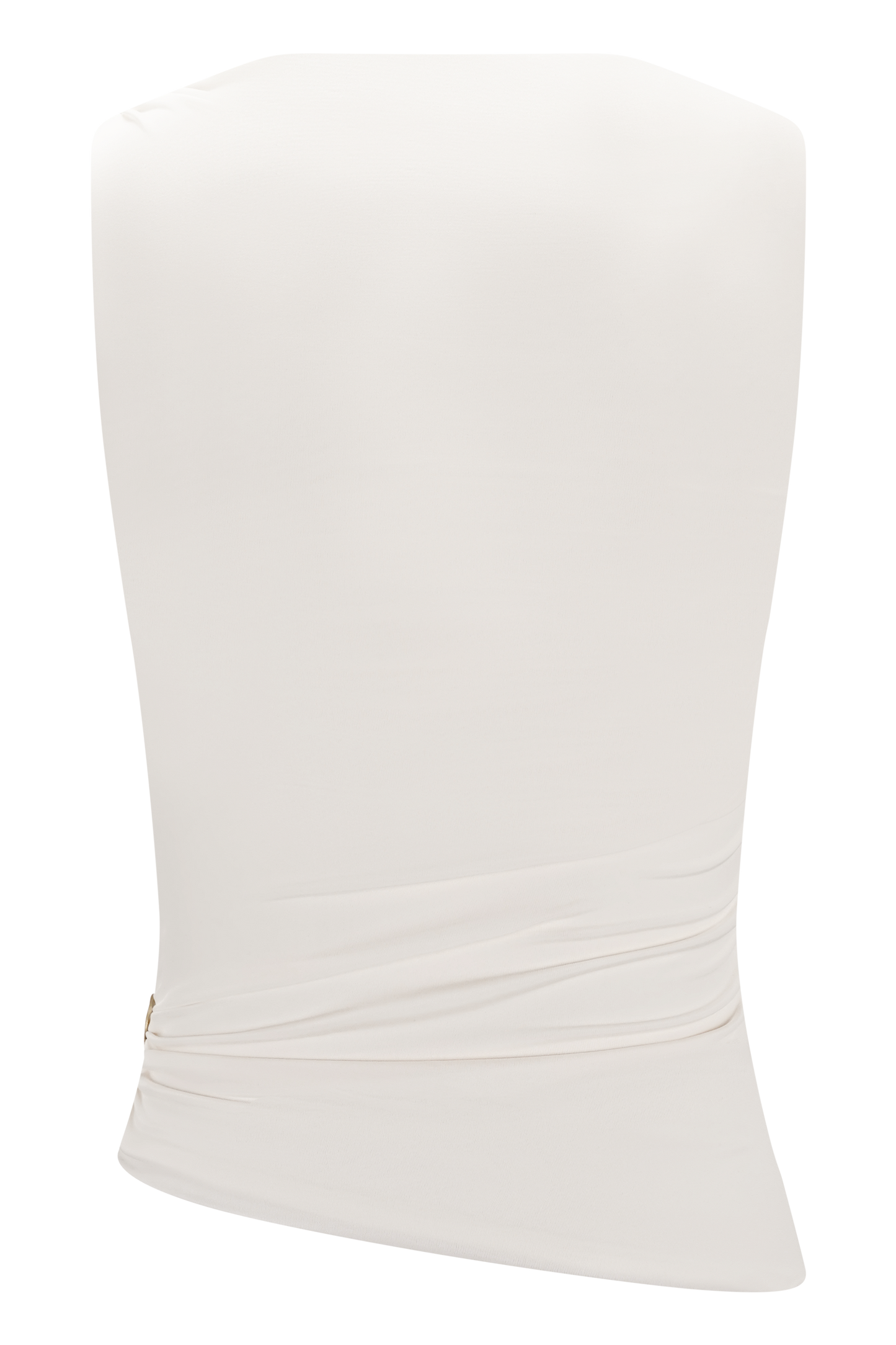Amia Slinky Sleeveless Top With Hardware - Ivory