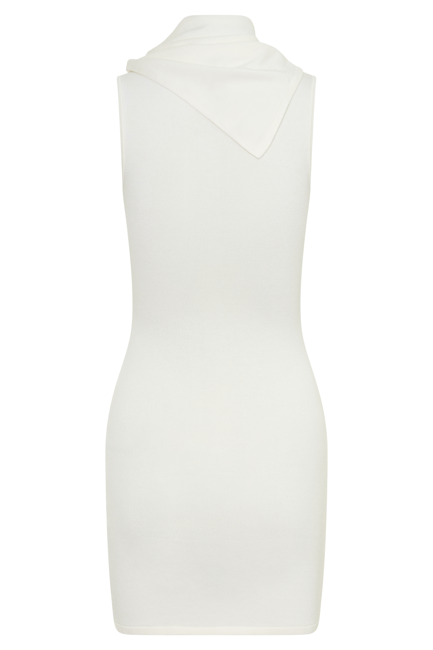 Amilee Scarf Knit Mini Dress - Ivory | MESHKI US