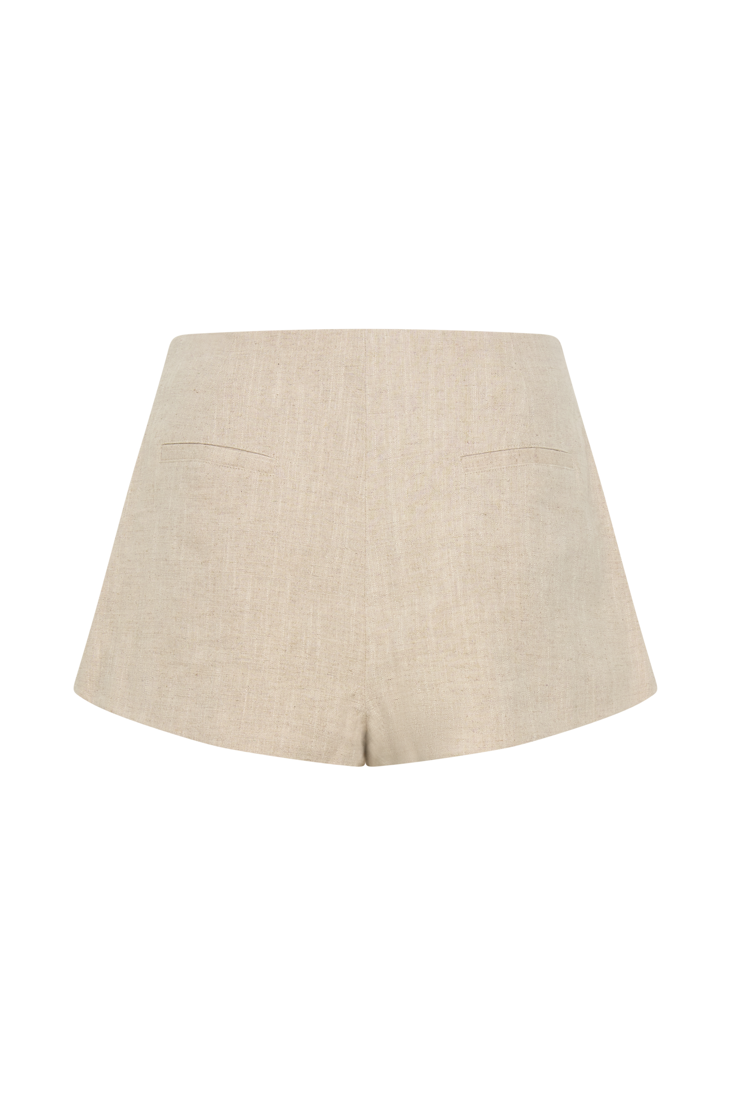Anahita Tie Front Linen Short - Natural #8