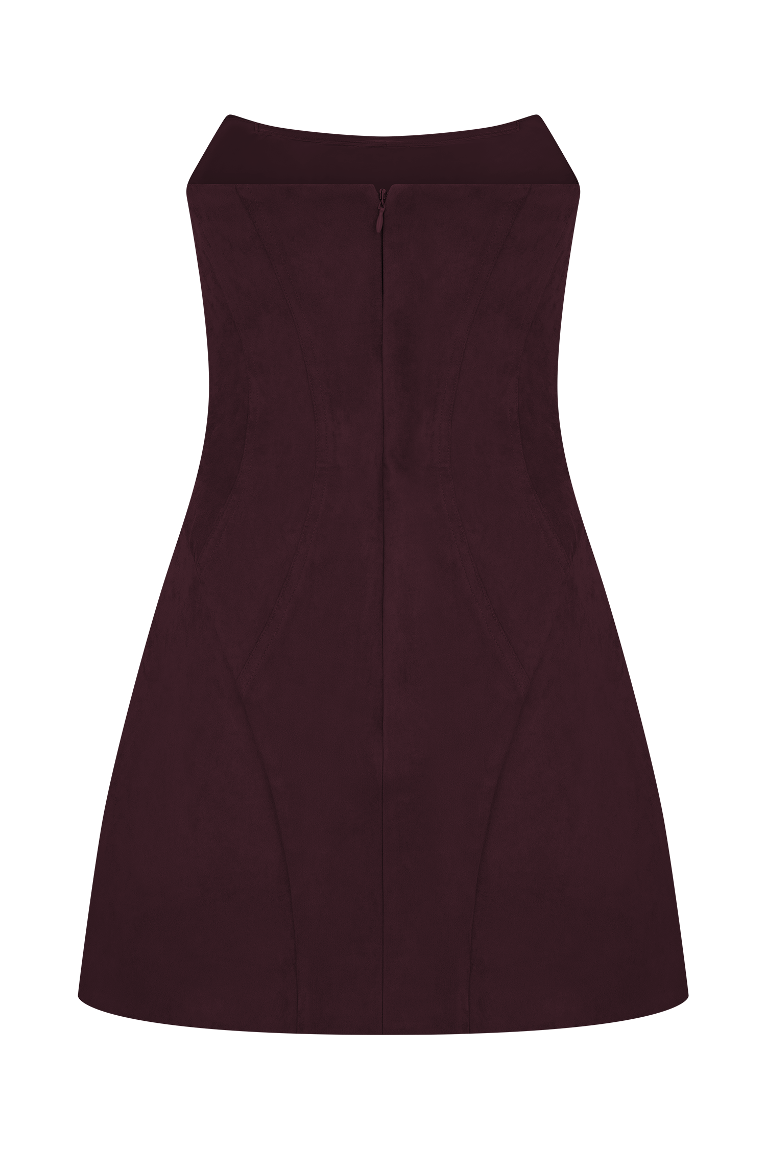 Andy Faux Suede Mini Dress - Wine | MESHKI US Andy Faux Suede Mini Dress - Wine | MESHKI US