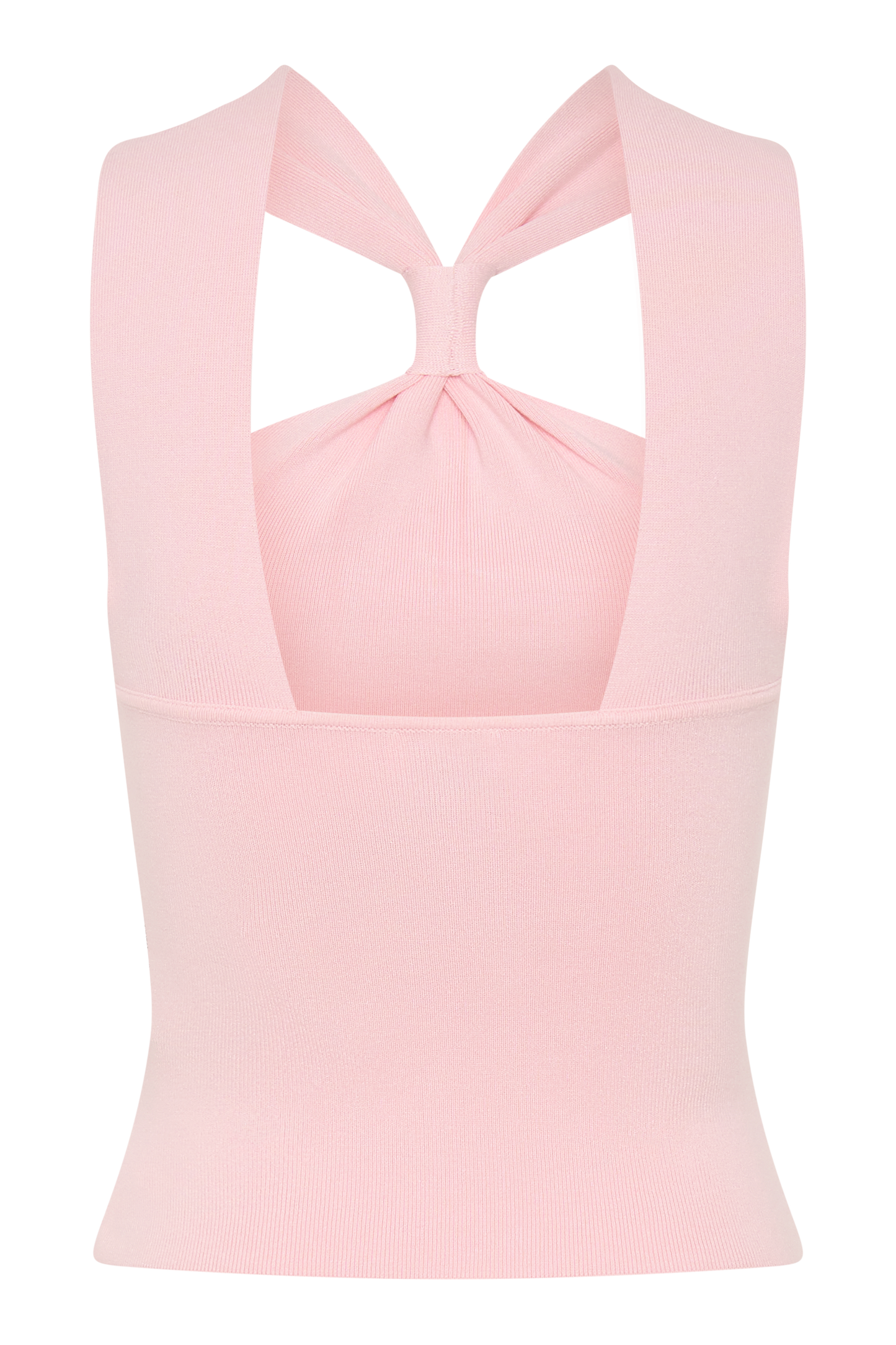 Angelika Twist Front Knit Top - Baby Pink